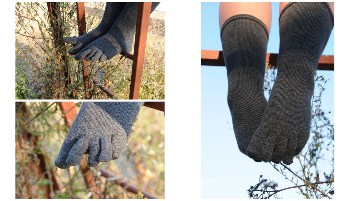 QUANGANG Lot De 3 Paires De Chaussettes à Orteils Pour Homme