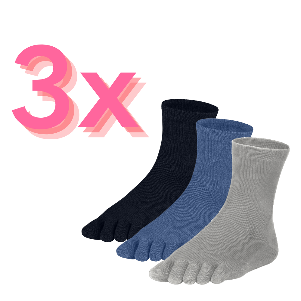 Knitido Essentials Midi Zehensocken aus Baumwolle