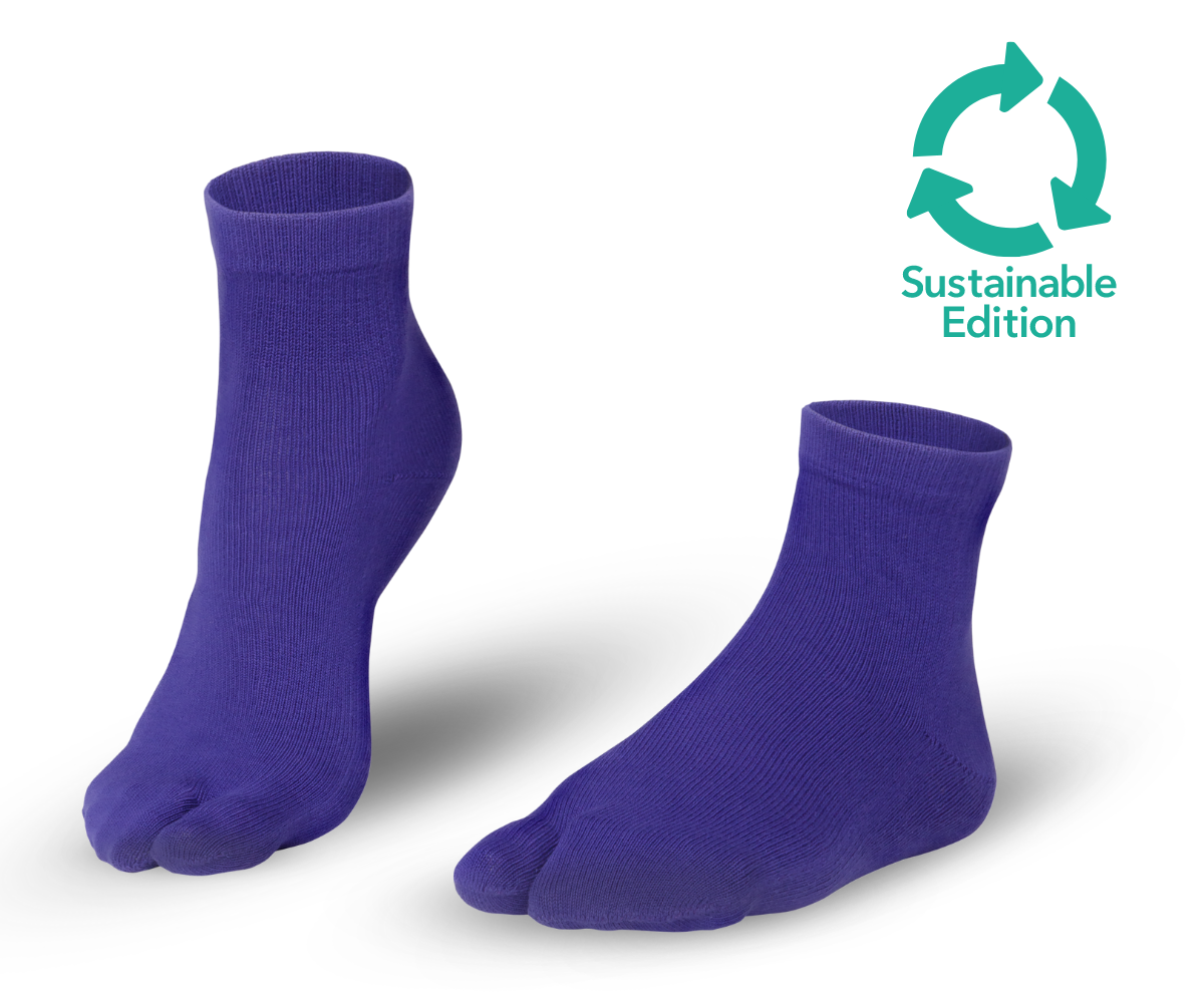 Knitido Traditionals Tabi Socken kurz aus Baumwolle in Violett