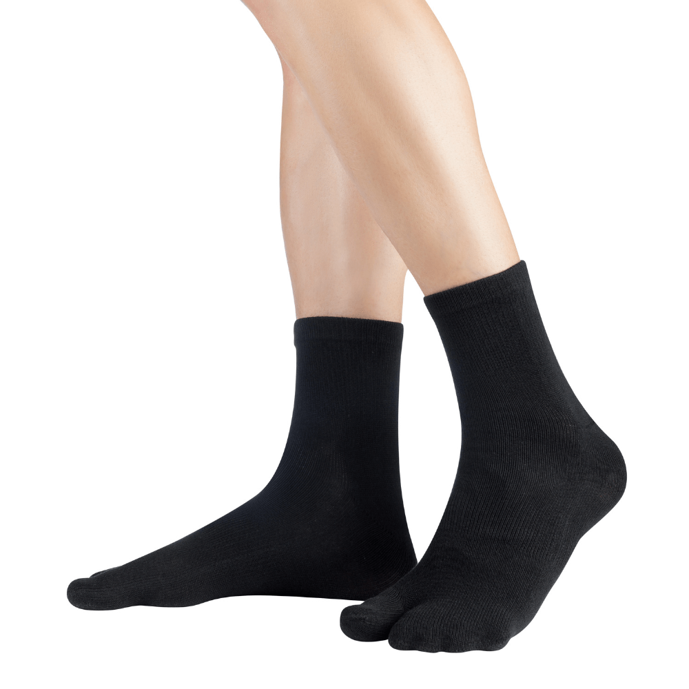 Knitido Traditionals Tabi nogavice kratke bombažne v črni barvi