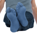Knitido Calcetines Tabi tradicionales cortos de algodón en azul