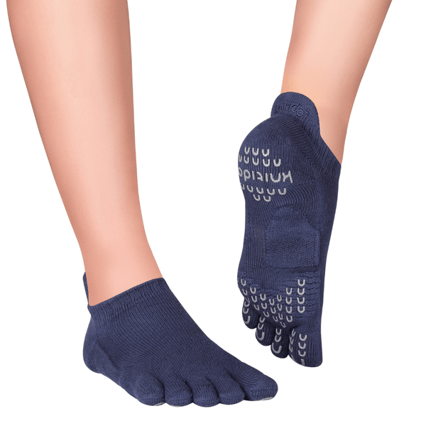 Knitido Plus chaussettes à orteils pour le Pilates et le yoga avec coussinets et grip pour un meilleur équilibre