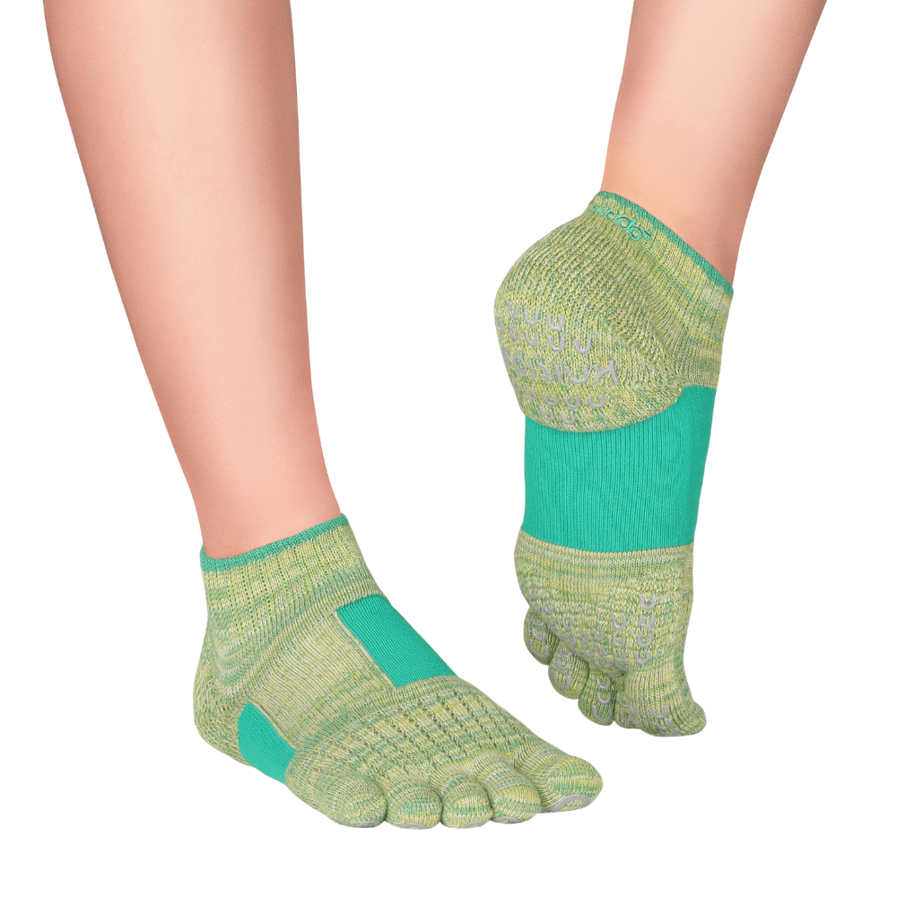 Knitido Plus chaussettes à orteils Umi, Yoga Arch Support chiné avec support métatarsien