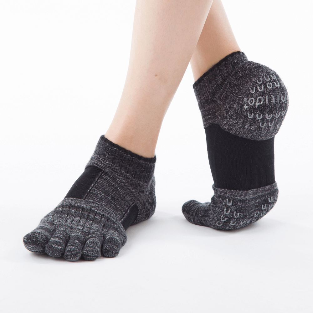 Knitido Plus toe socks Umi, Yoga Arch Support mottled with metatarsal support