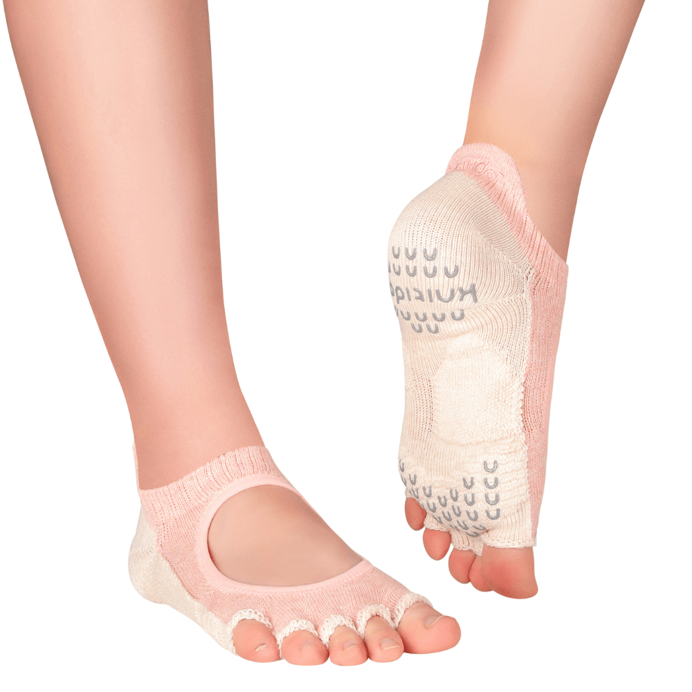 Knitido Plus "Kokoro" socks with open toes