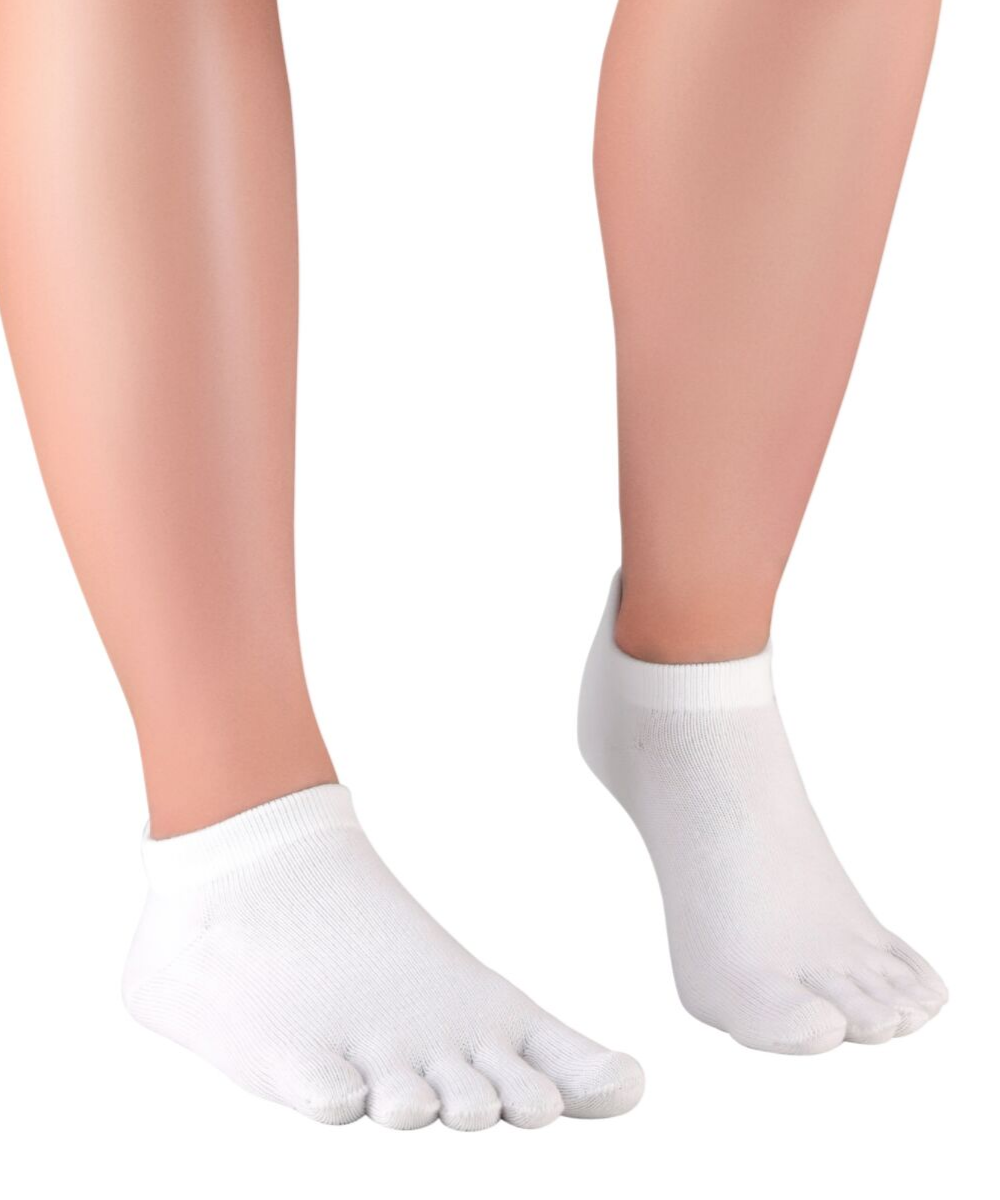 Knitido COURTES DE COTONchaussettes à orteils POUR TOUS LES JOURS en blanc 