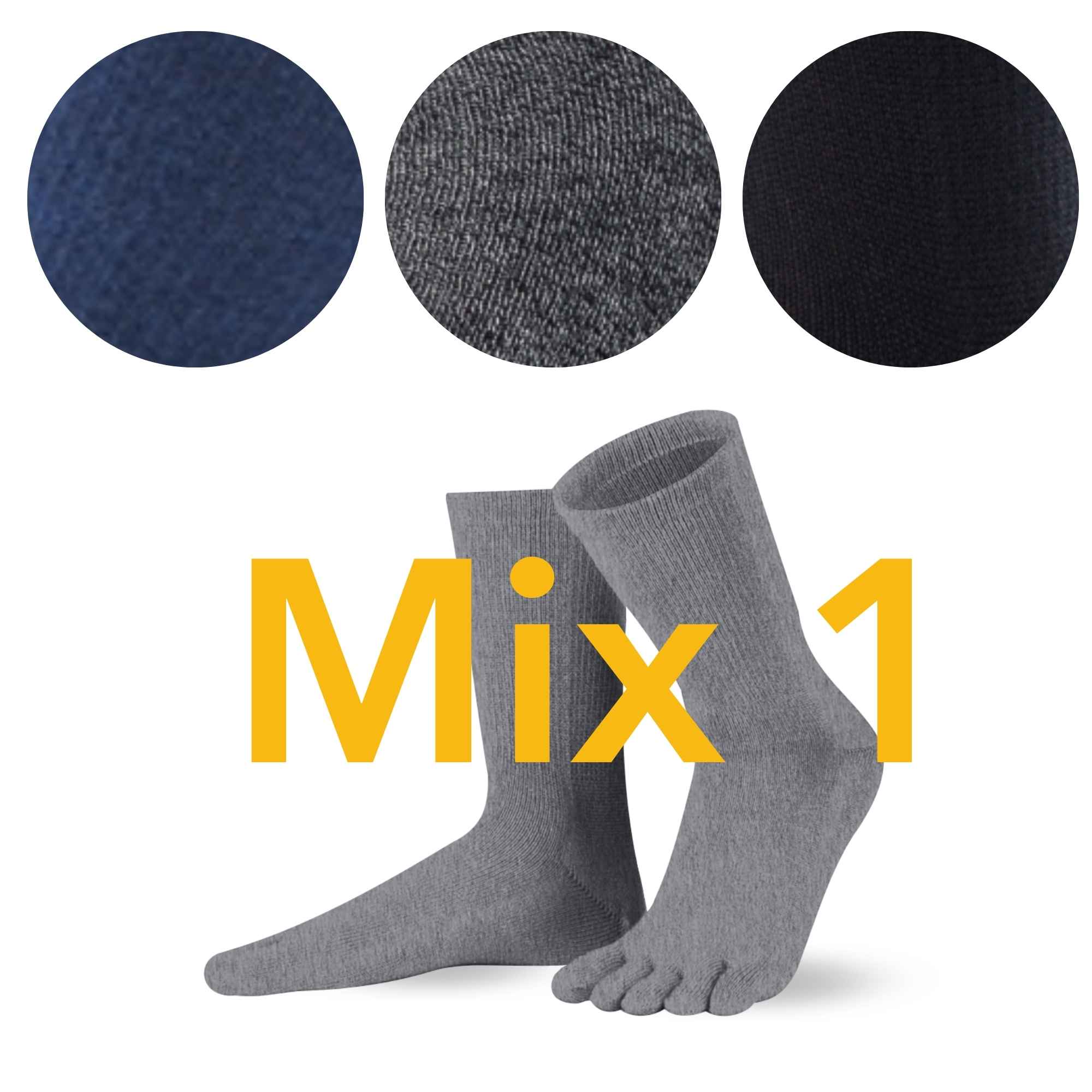 Pack économique de 3 pièces Knitido Cotton & Merino  Melange chaussettes à orteils - Knitido®.