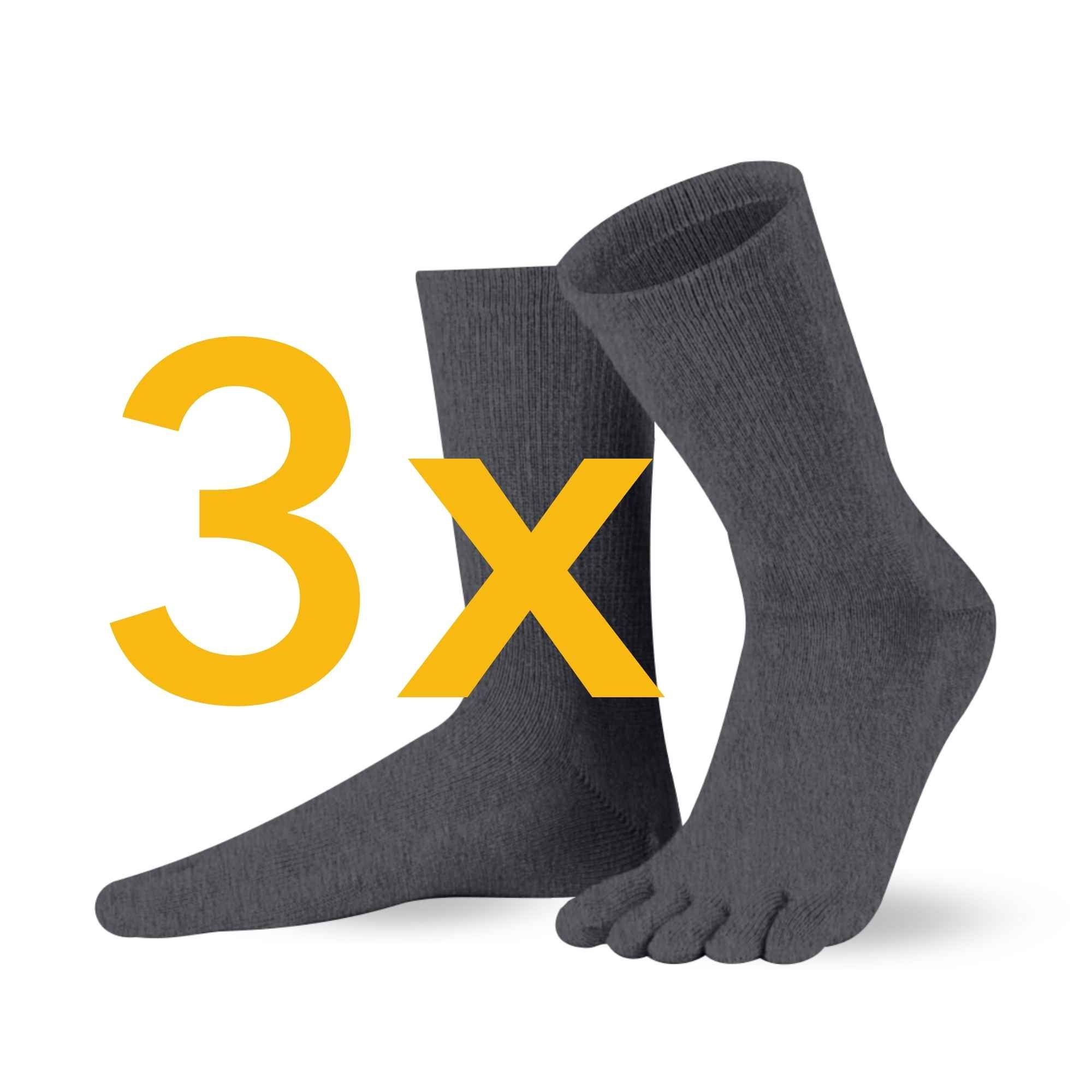 Economy pack of 3 Knitido Cotton & Merino  Melange toe socks - Knitido®