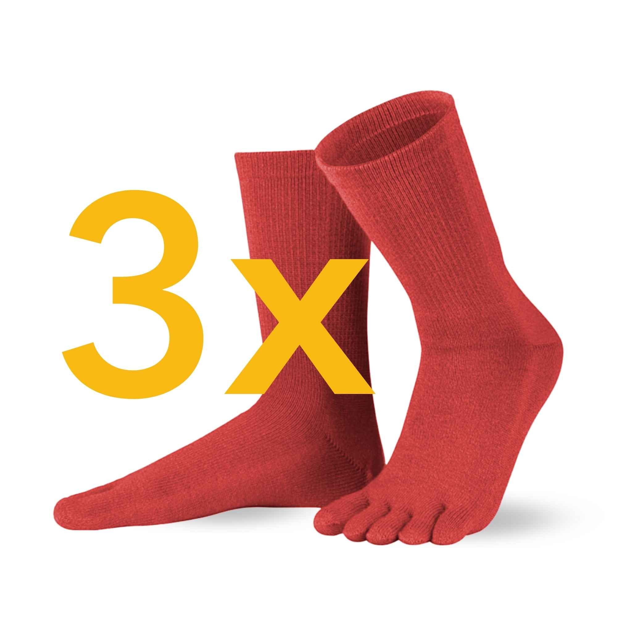 3er Sparpack Knitido Cotton & Merino Melange Zehensocken - Knitido®