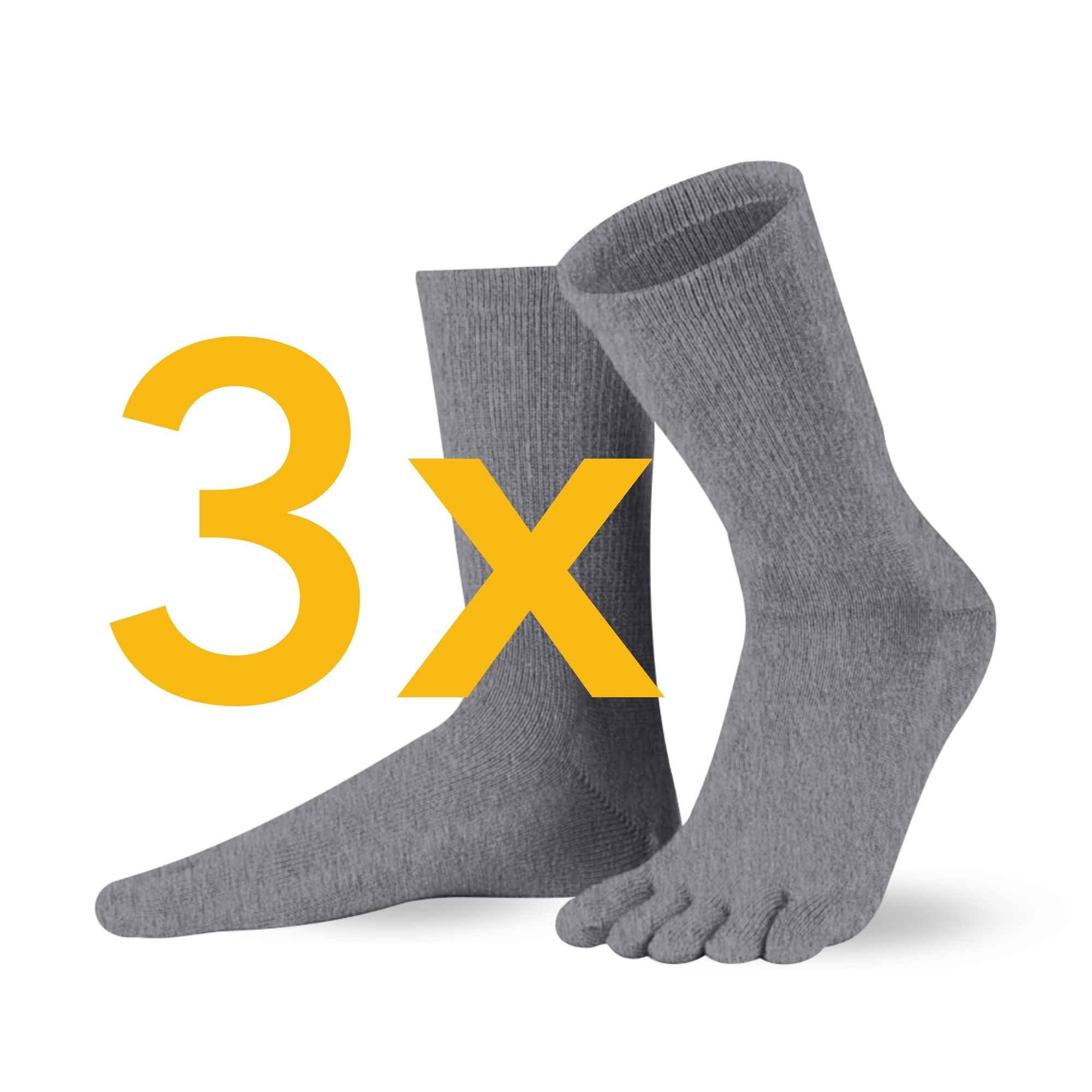 3er Sparpack Knitido Cotton & Merino Melange Zehensocken - Knitido®