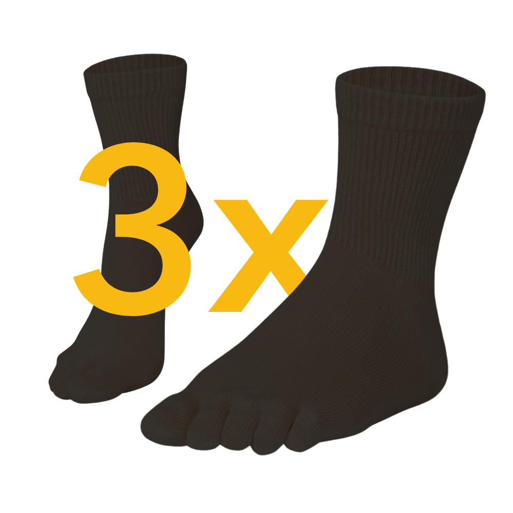 3er Sparpack Essentials Relax, wadenlange Komfort-Zehensocken - Knitido®