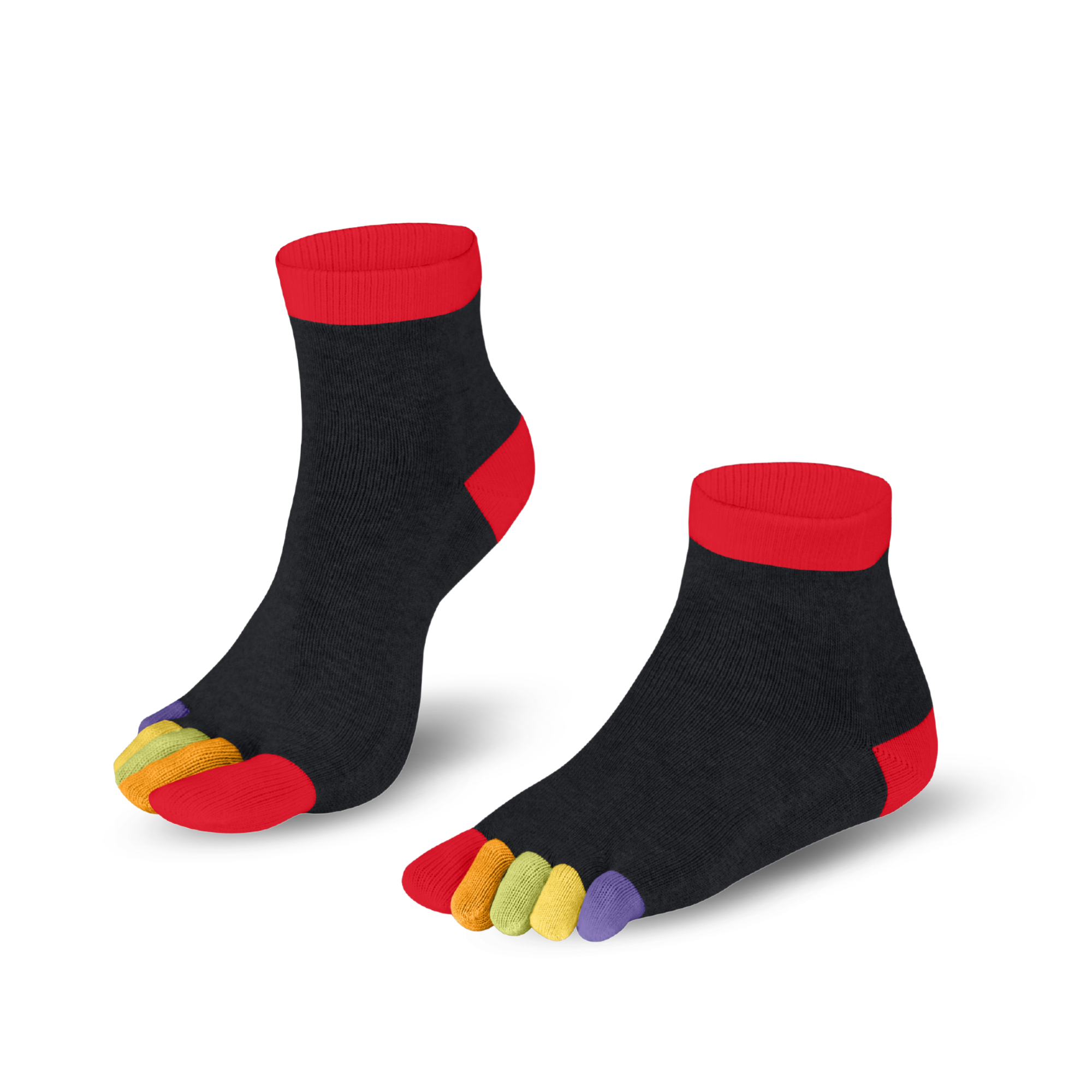 Knitido Rainbows kurze bunte Zehensocken