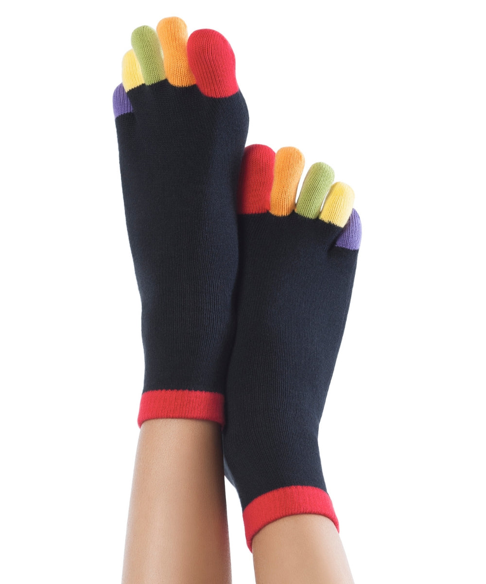 Knitido Rainbows kurze bunte Zehensocken