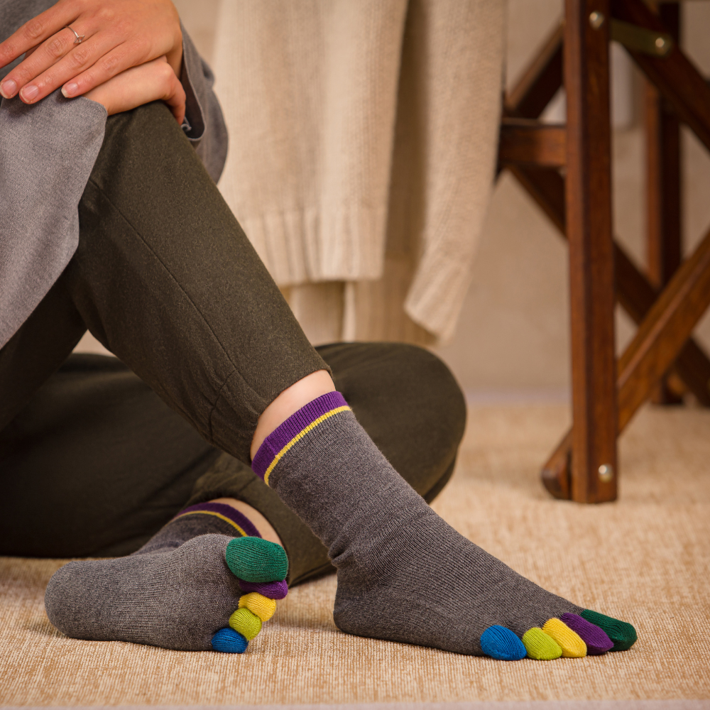 Knitido Rainbows coloré chaussettes à orteils