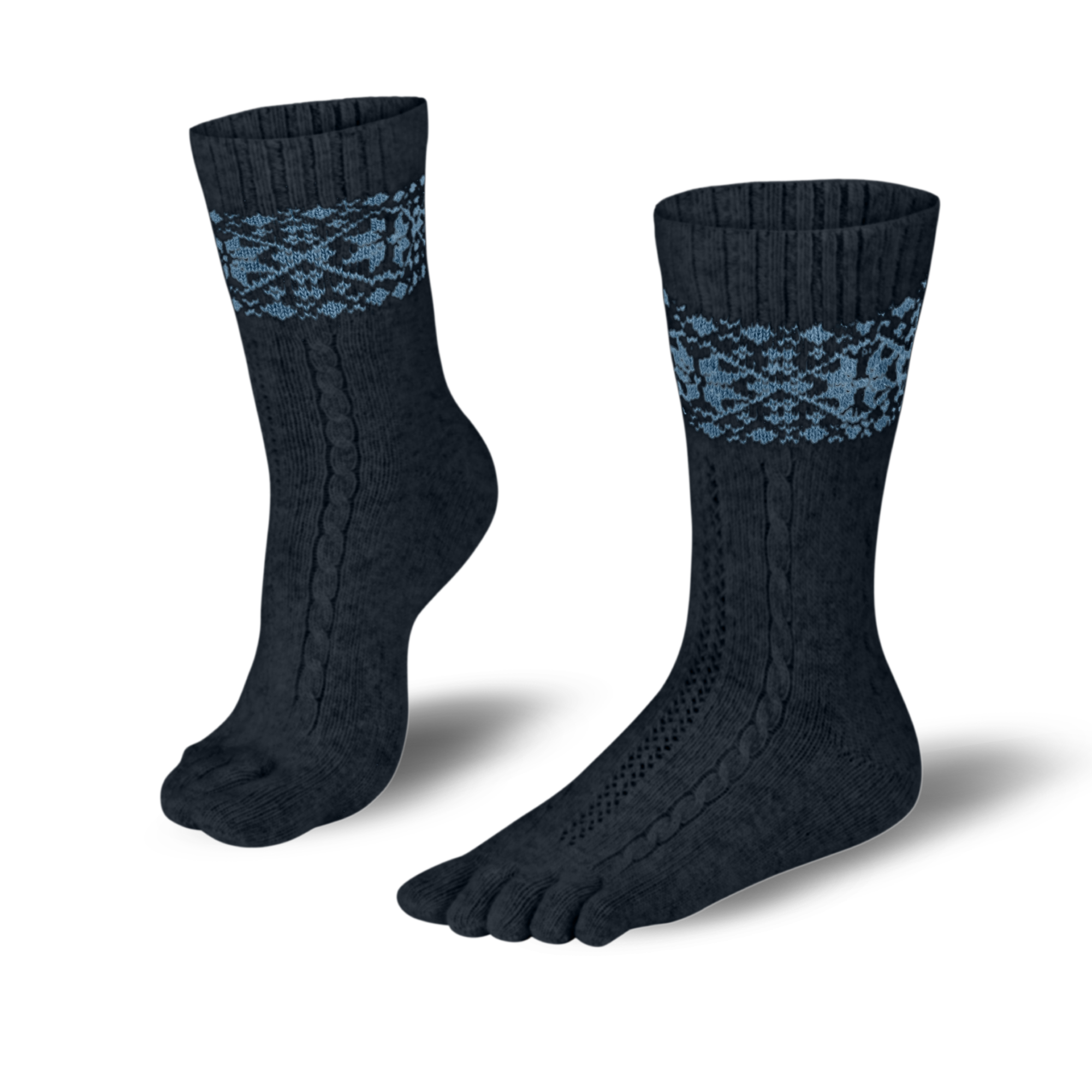 Knitido Merino Cashmere Snowflakes Zehensocken