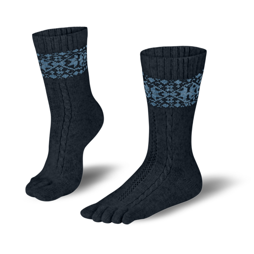 Knitido Merino Cashmere Snowflakes Toe Socks