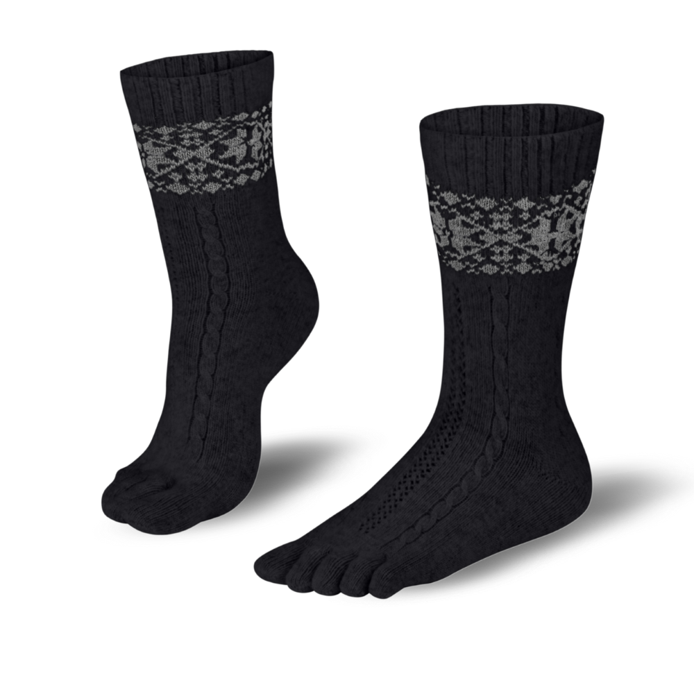 Knitido Merino Cashmere Snowflakes Toe Socks