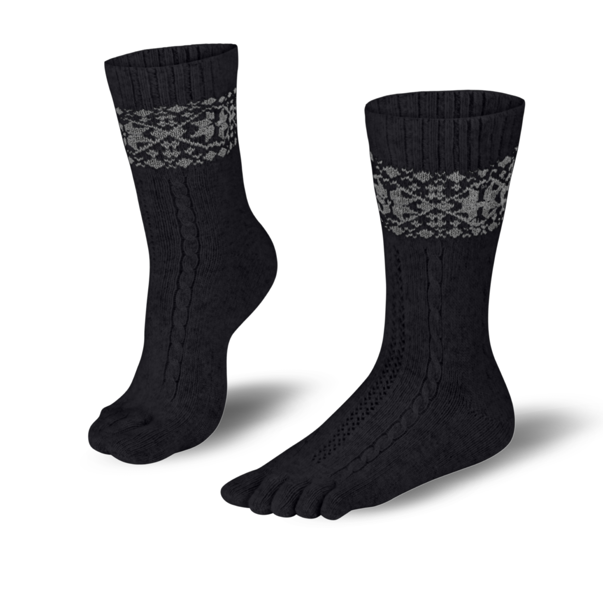 Knitido Merino Cashmere Snowflakes Zehensocken