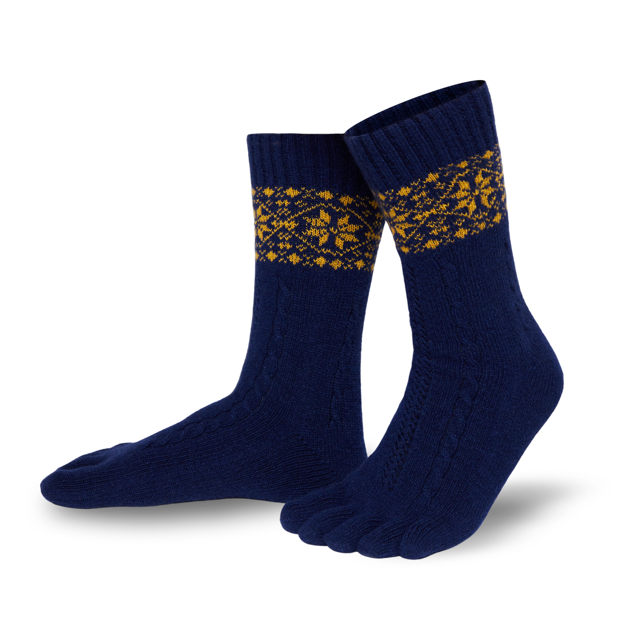 Knitido Merino Cashmere Snowflakes Zehensocken