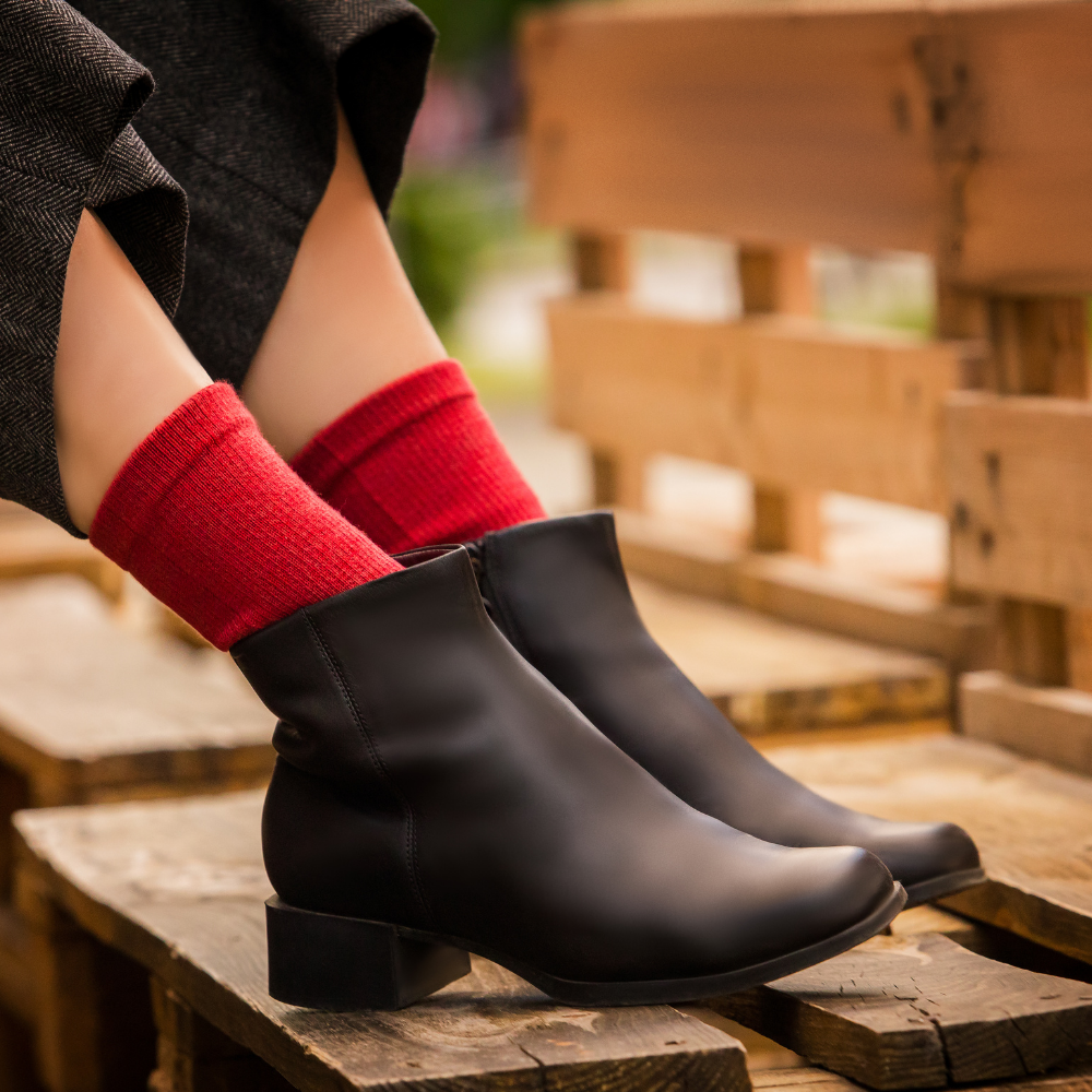 3-Pack Knitido Cotton & Merino Melange Toe Socks