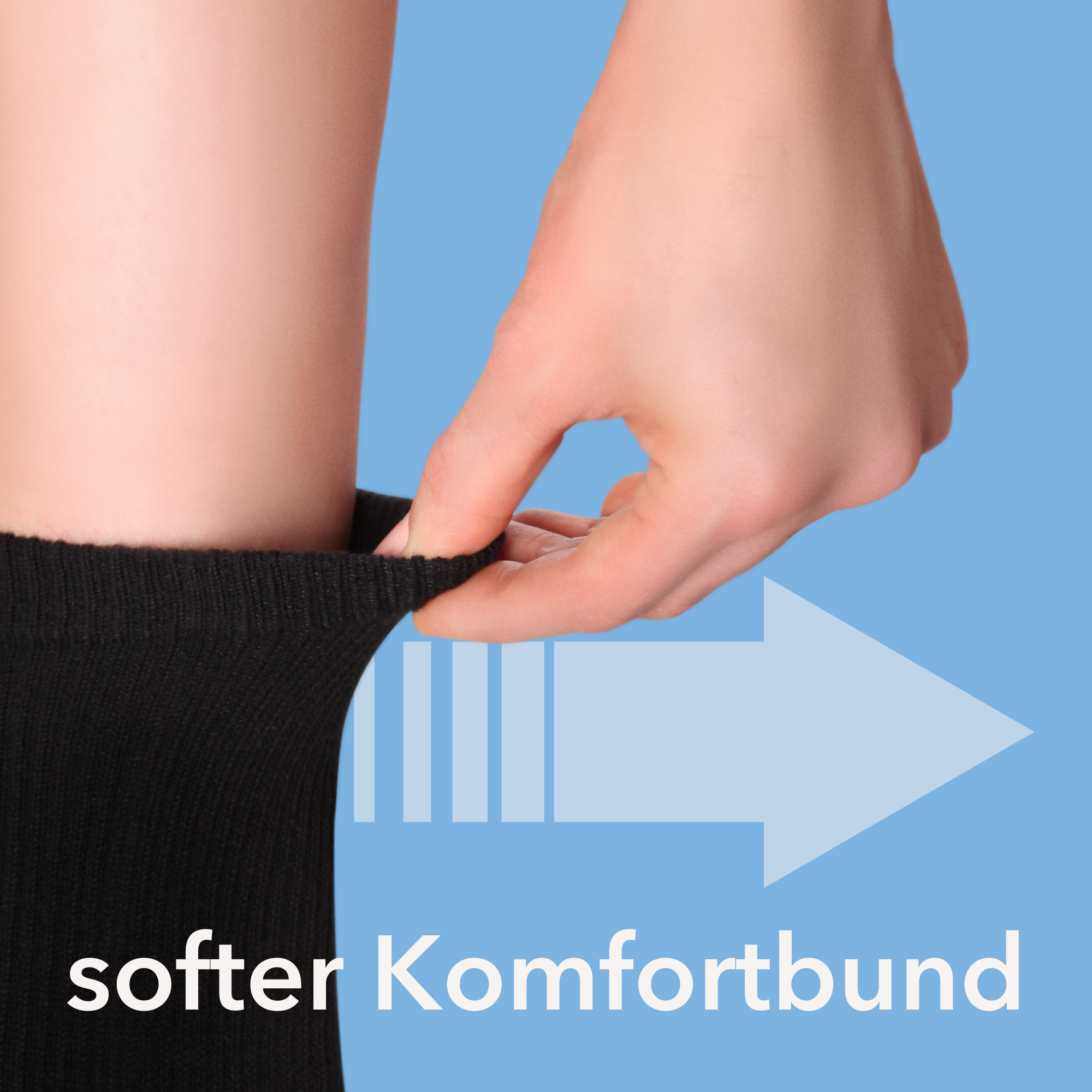 Lot économique de 3 Essentials Relax, longueur mollet confortchaussettes à orteils