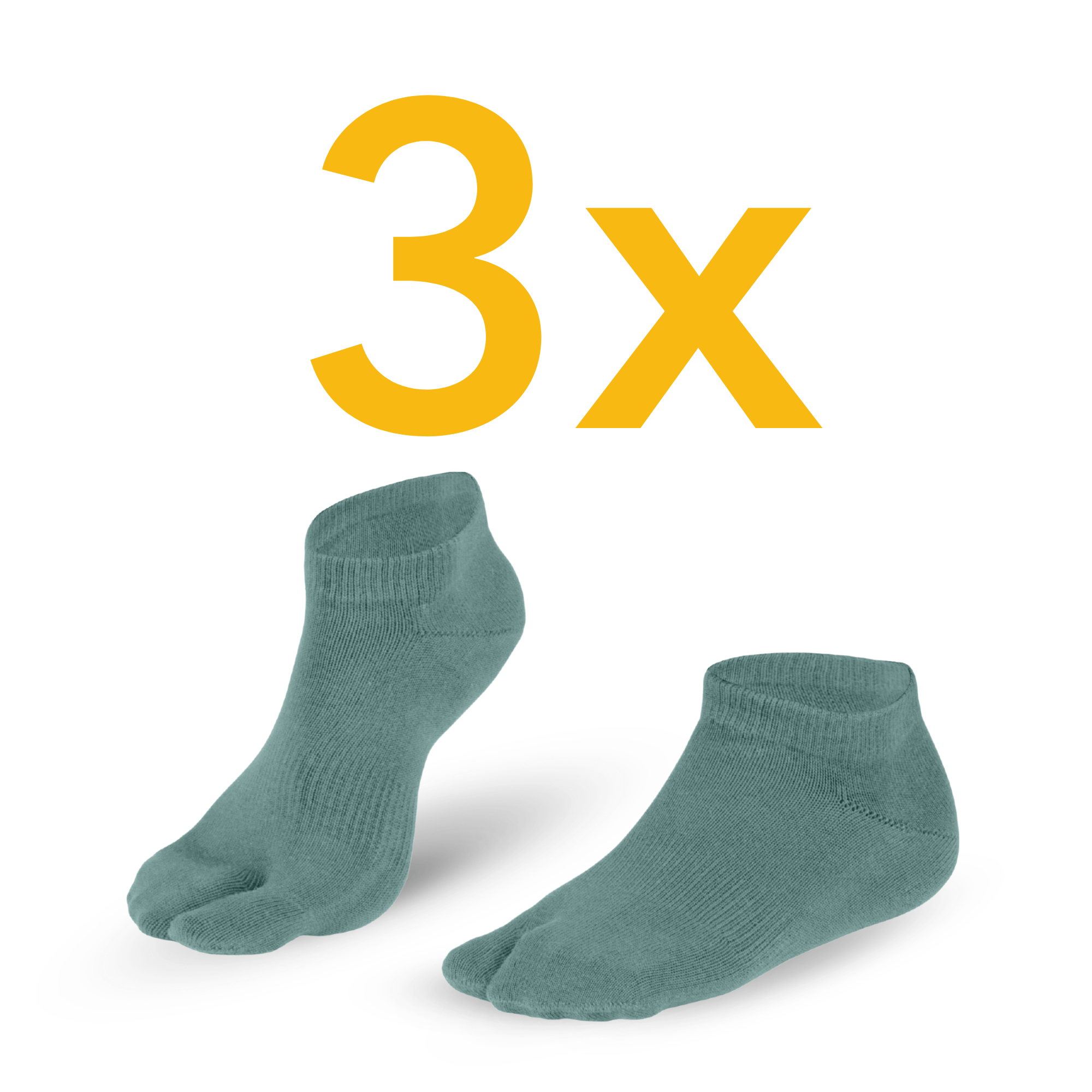 3-pack Traditionals Tabi Sneaker two-toe socks