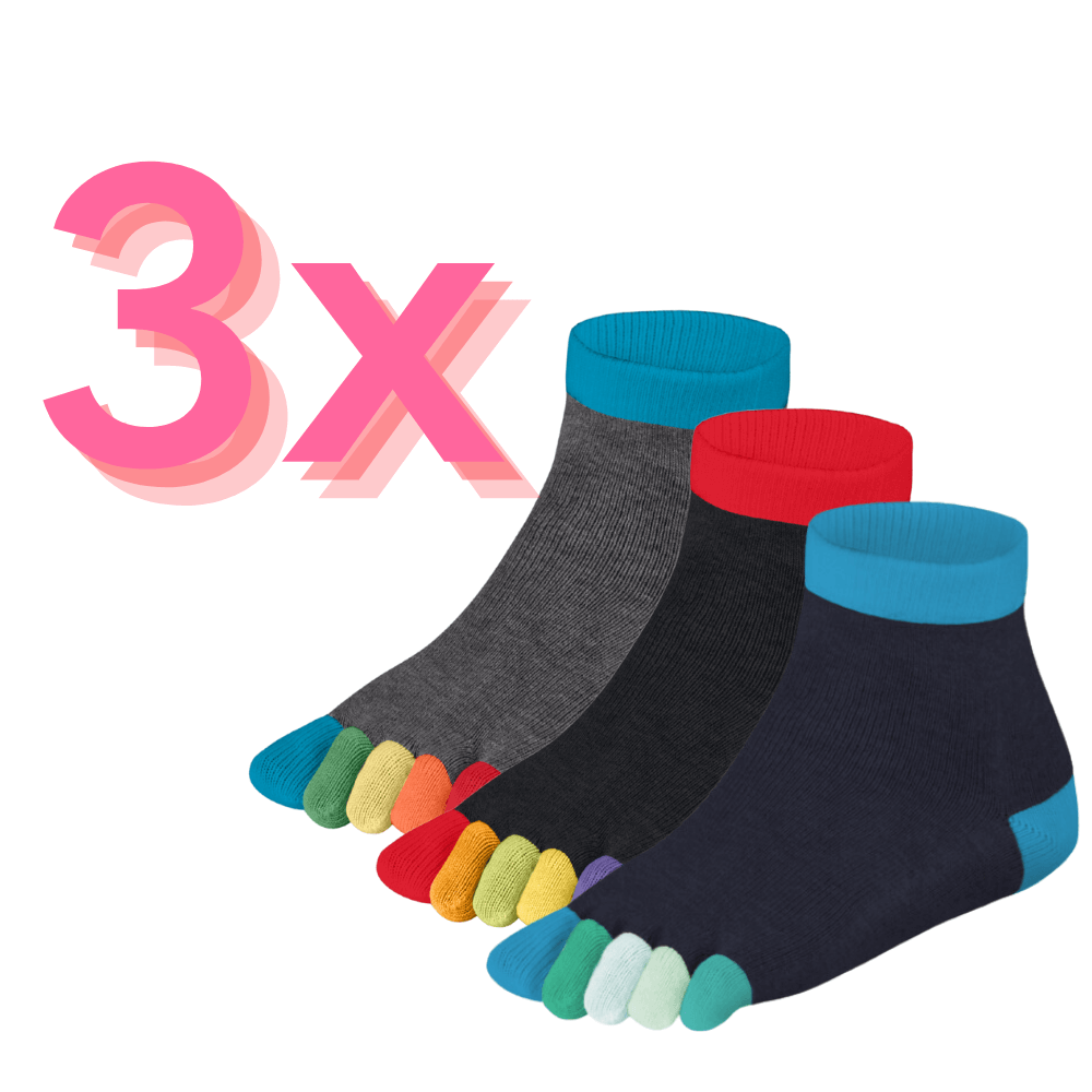 Economy pack of 3: Rainbows short socks in remix