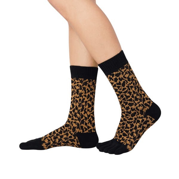 Trailer Garden Leopard Zehensocken schwarz/braun