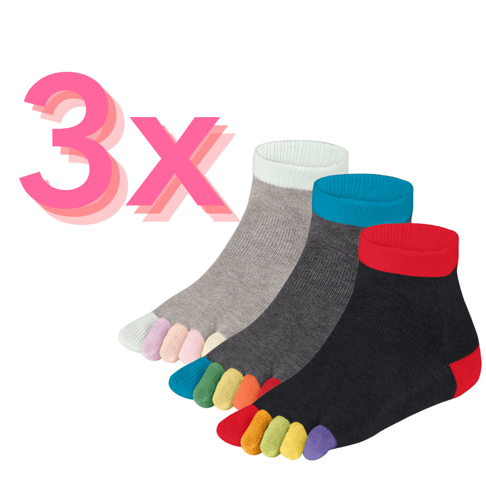 Economy pack of 3: Rainbows short socks in remix