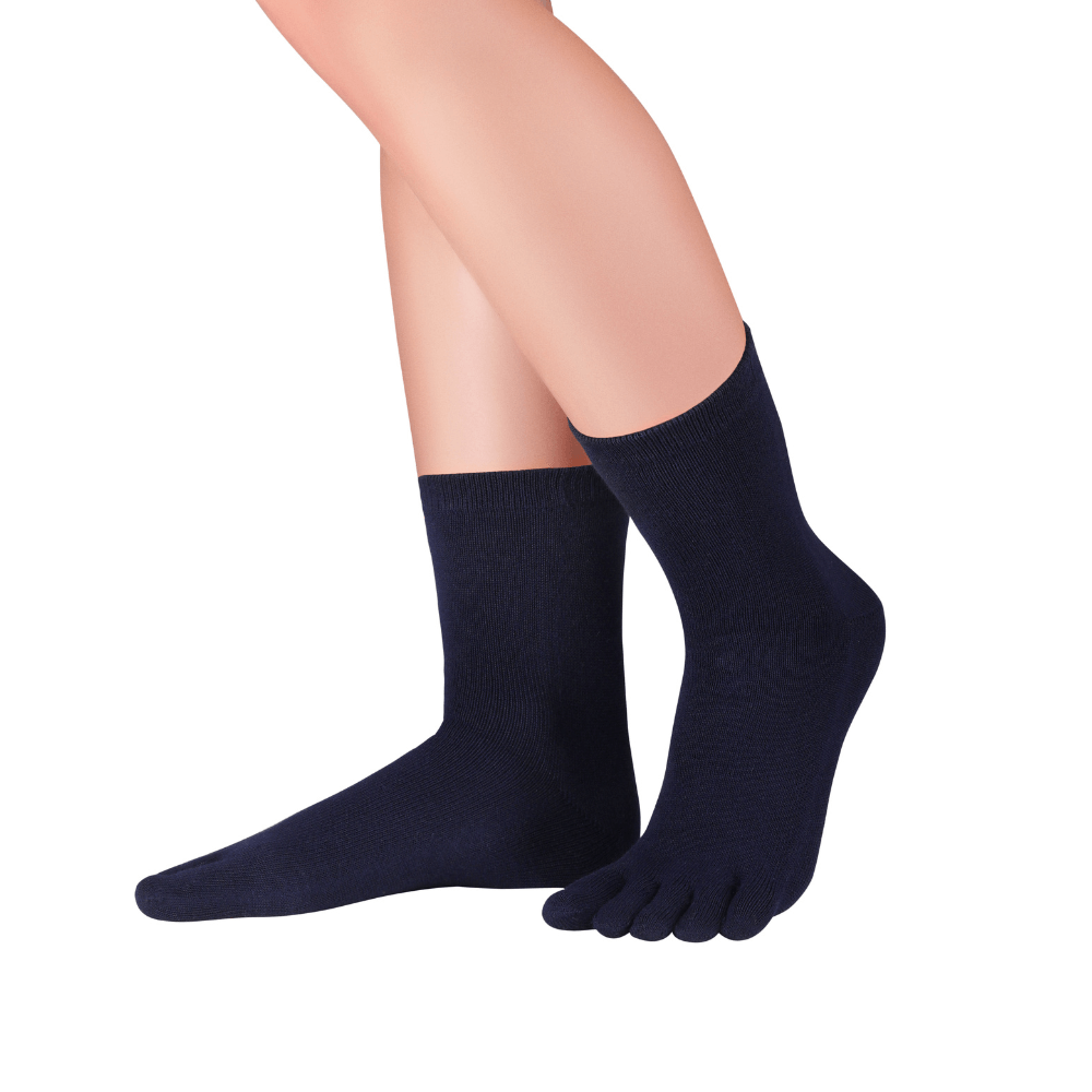 Katoenenteensokken sokken in marineblauw voor dames en heren