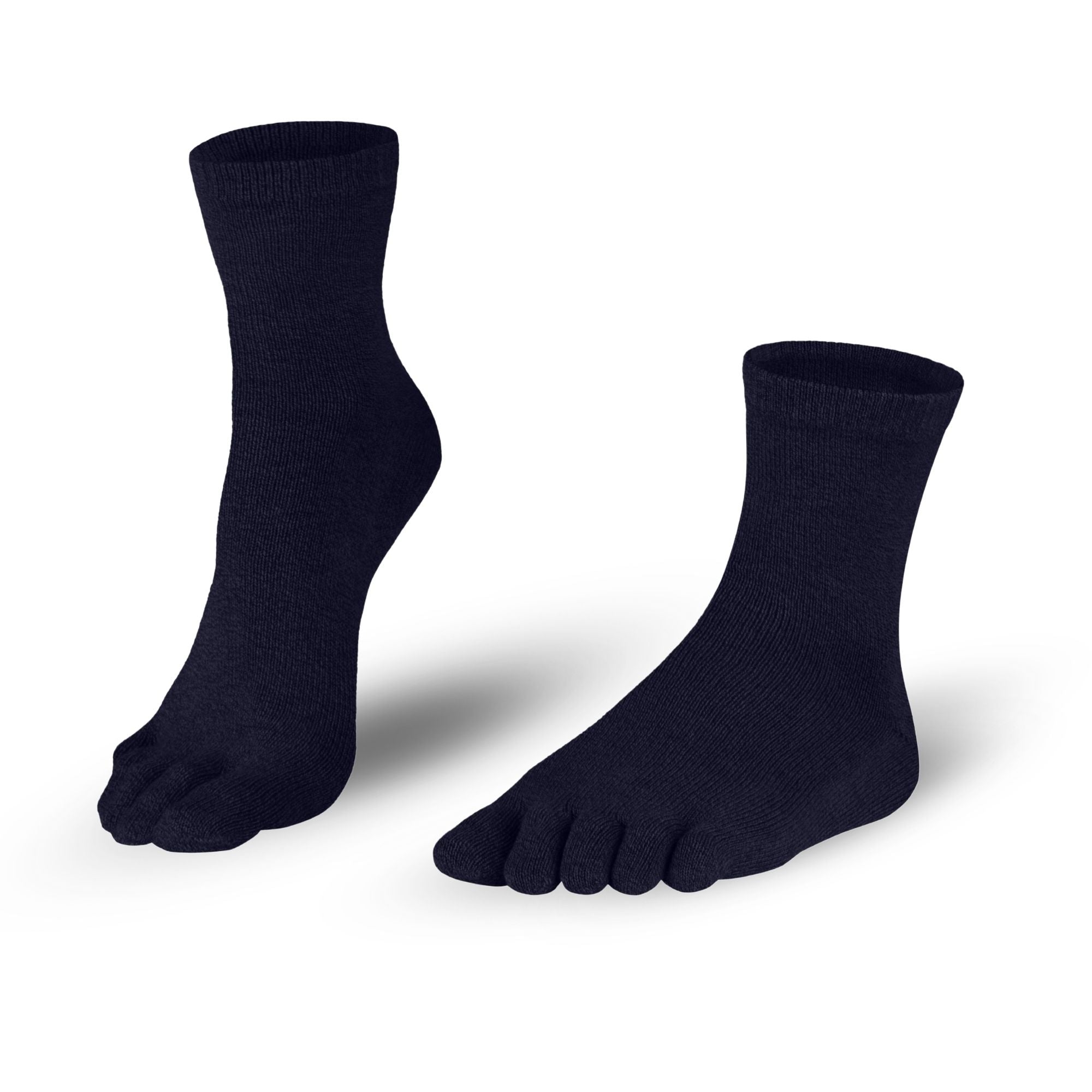 Bombažne nogavice za prste nogavic v mornarsko modri barvi za moške in ženske