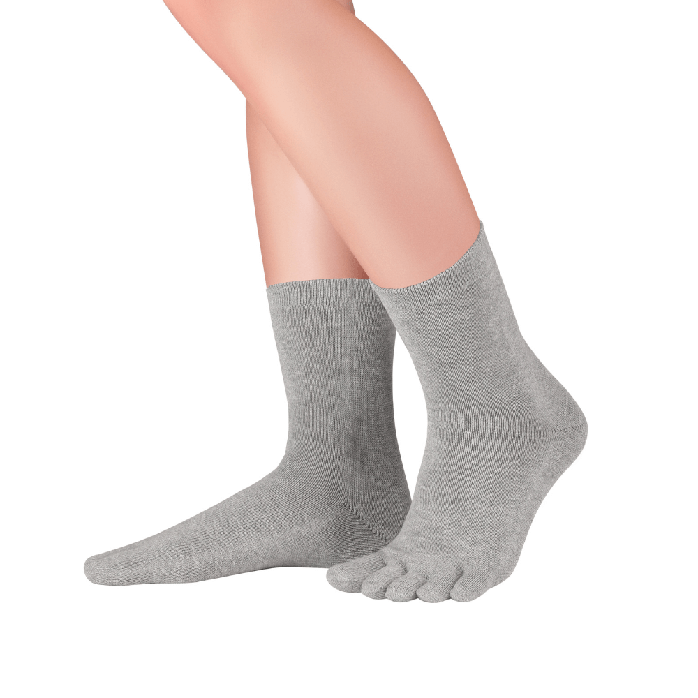 Chaussettes en cotonchaussettes à orteils gris clair pour femmes et hommes