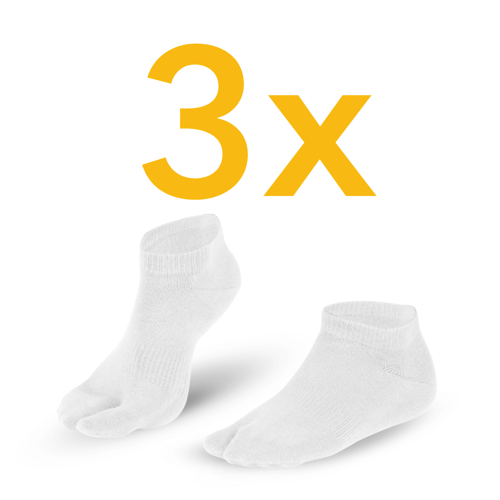 3-pack Traditionals Tabi Sneaker two-toe socks