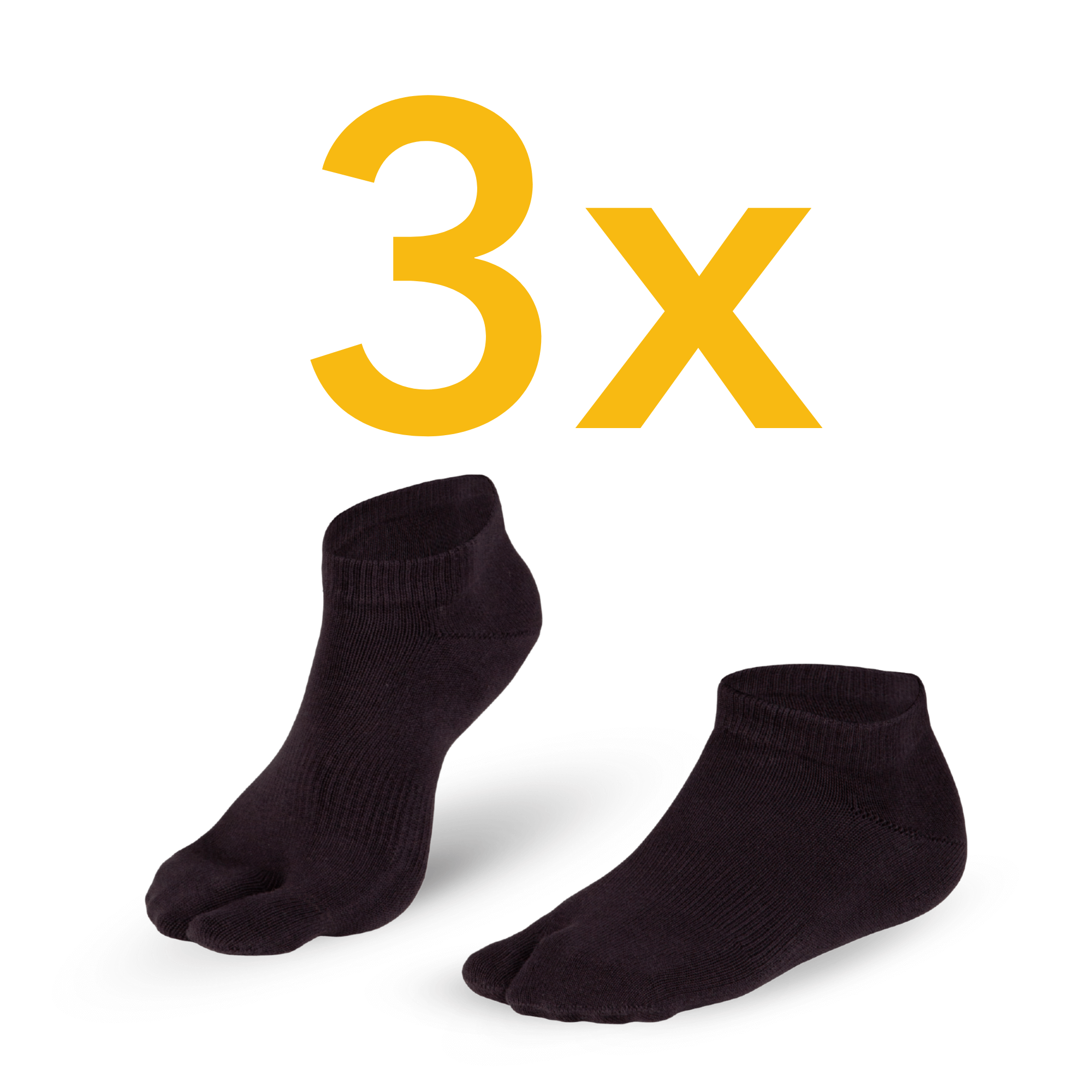 3-pack Traditionals Tabi Sneaker two-toe socks