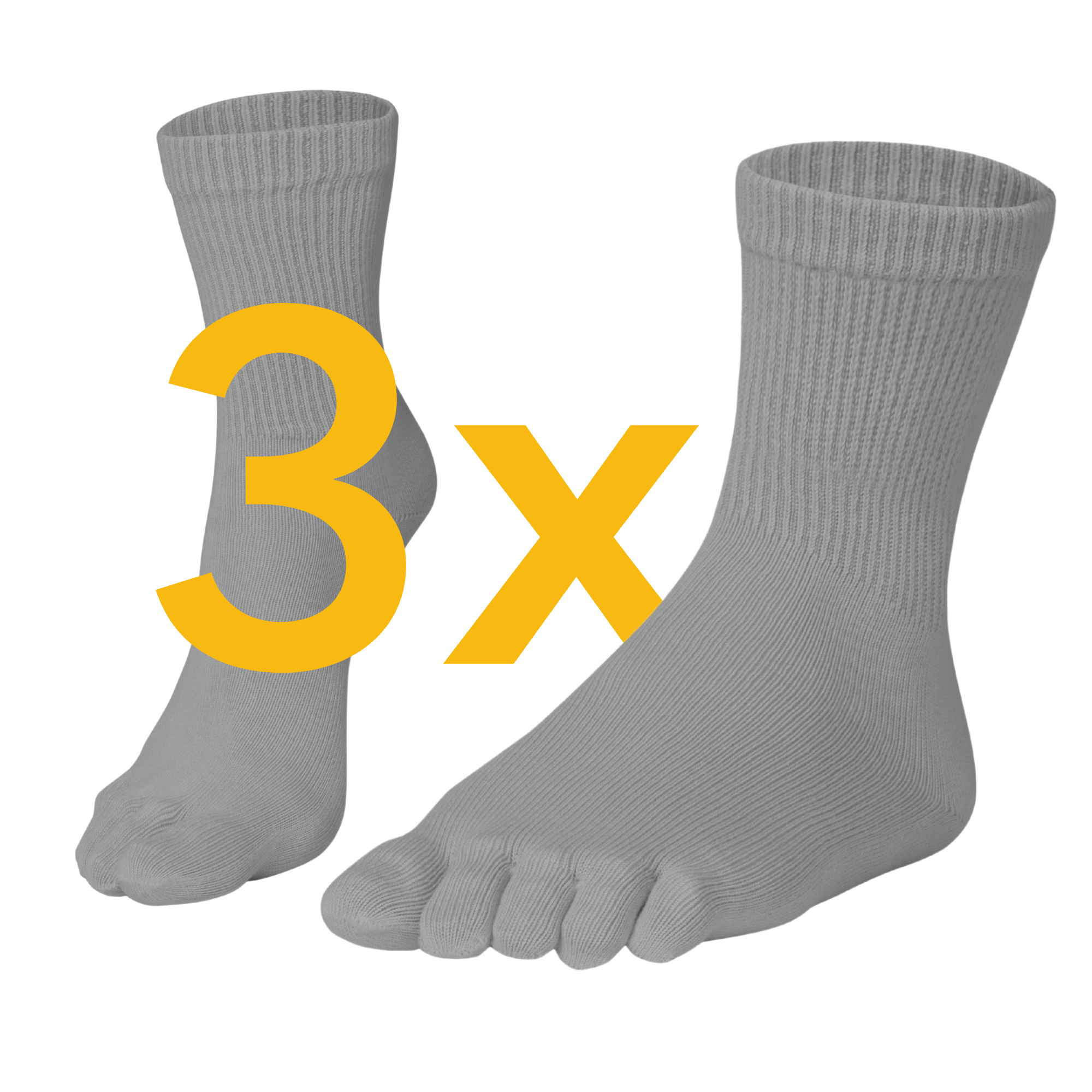 Lot économique de 3 Essentials Relax, longueur mollet confortchaussettes à orteils