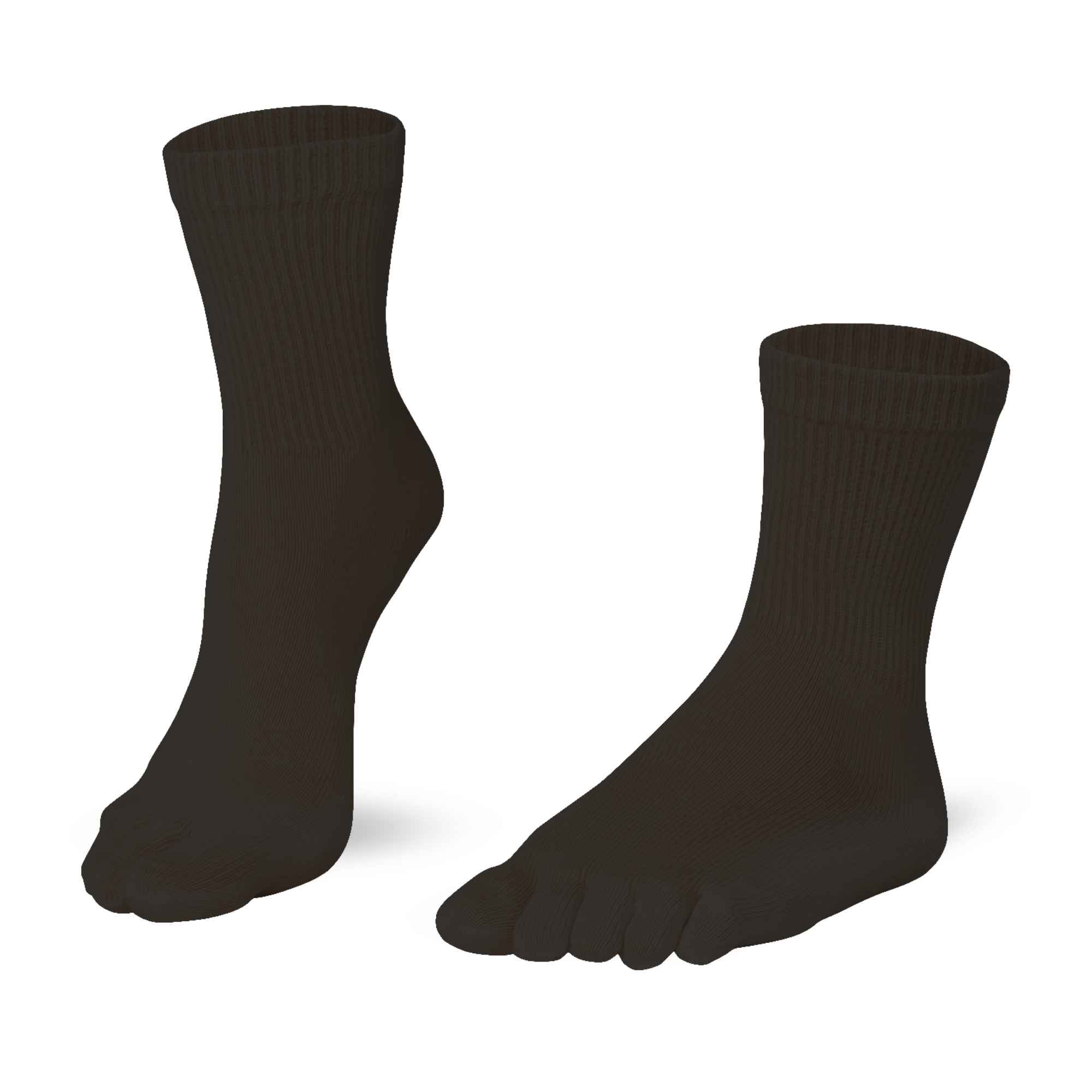 Knitido Essentials Relax wadenlange Komfort-Zehensocken, Farbe schwarz