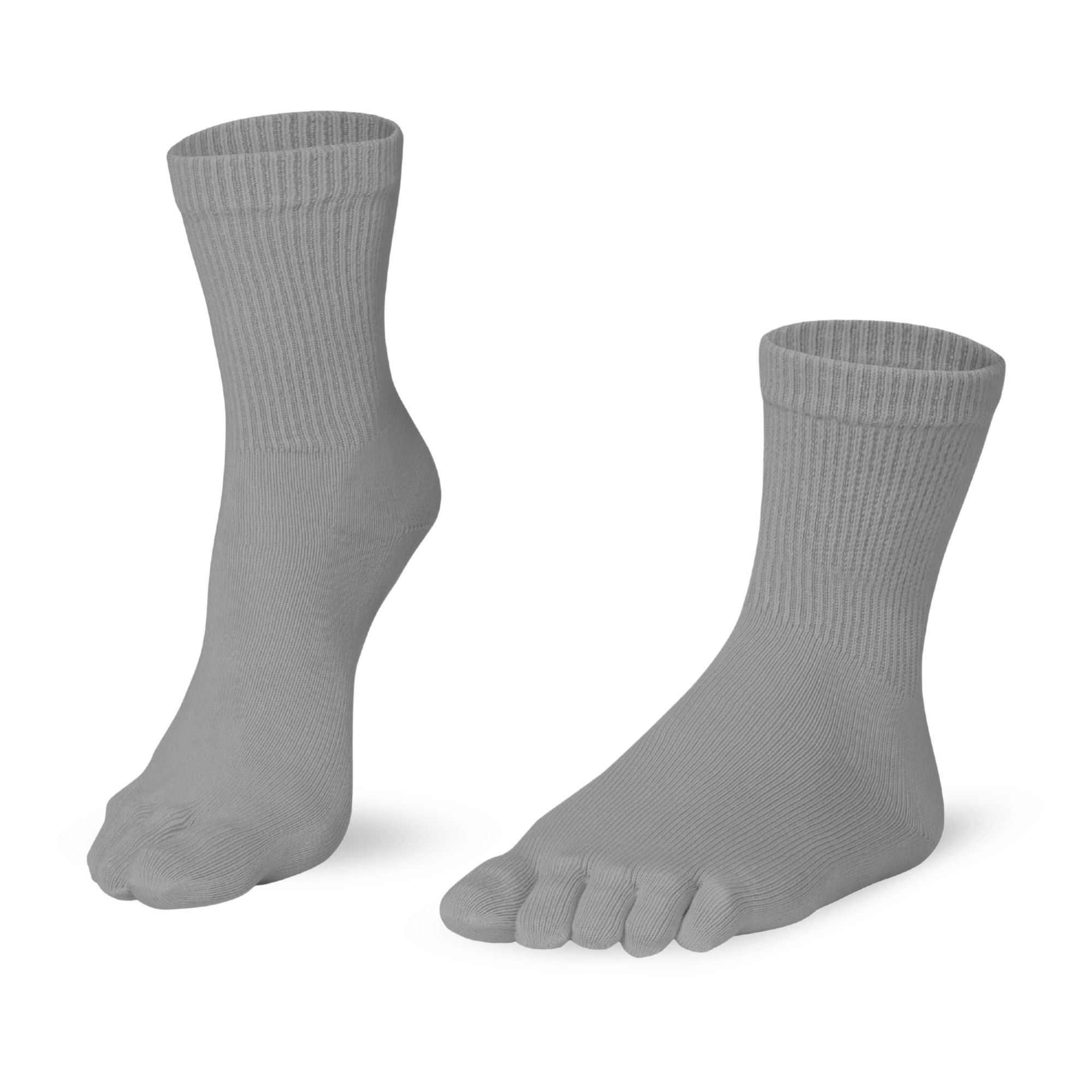 Knitido Essentials Relax wadenlange Komfort-Zehensocken, Farbe grau