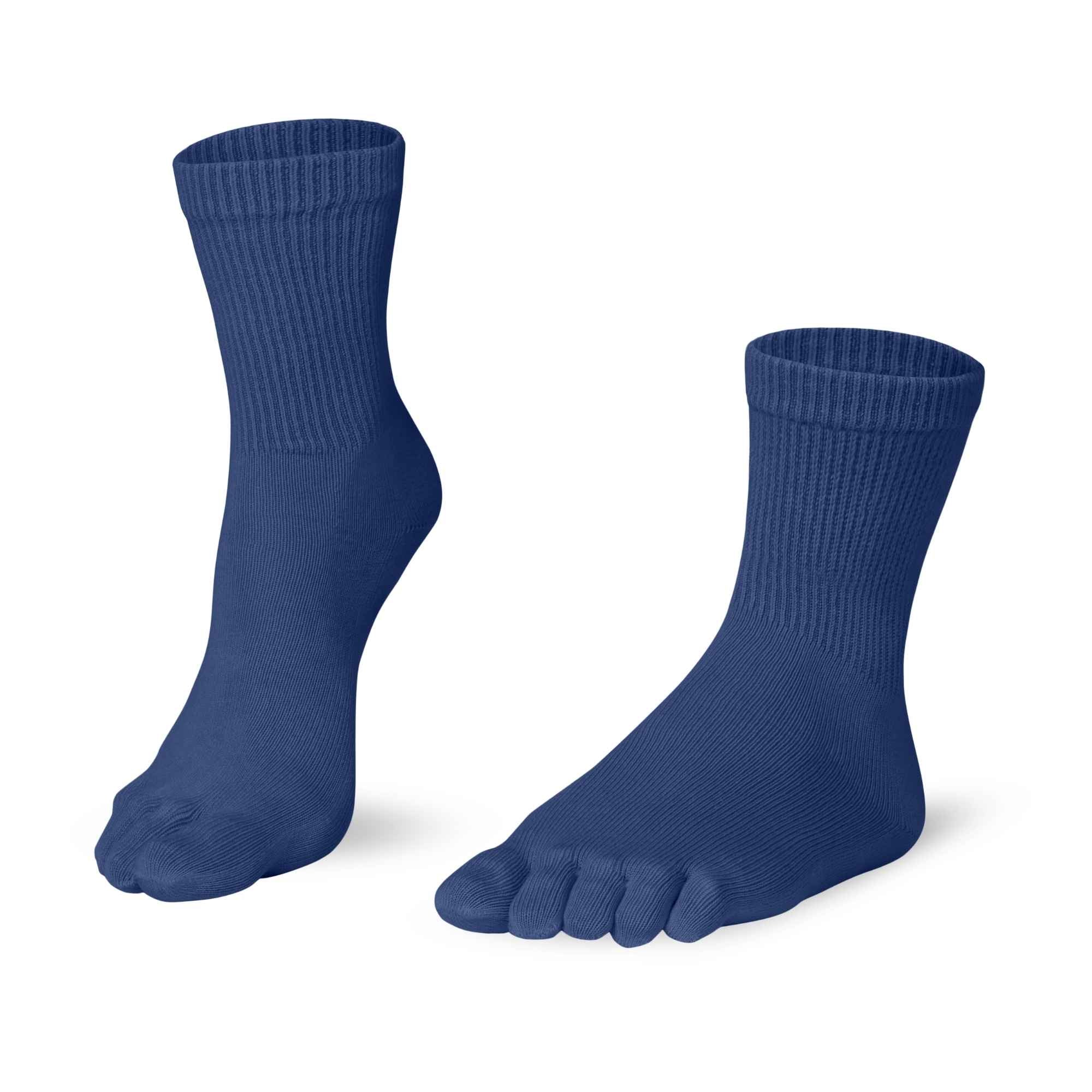 Knitido Essentials Relax wadenlange Komfort-Zehensocken, Farbe blau