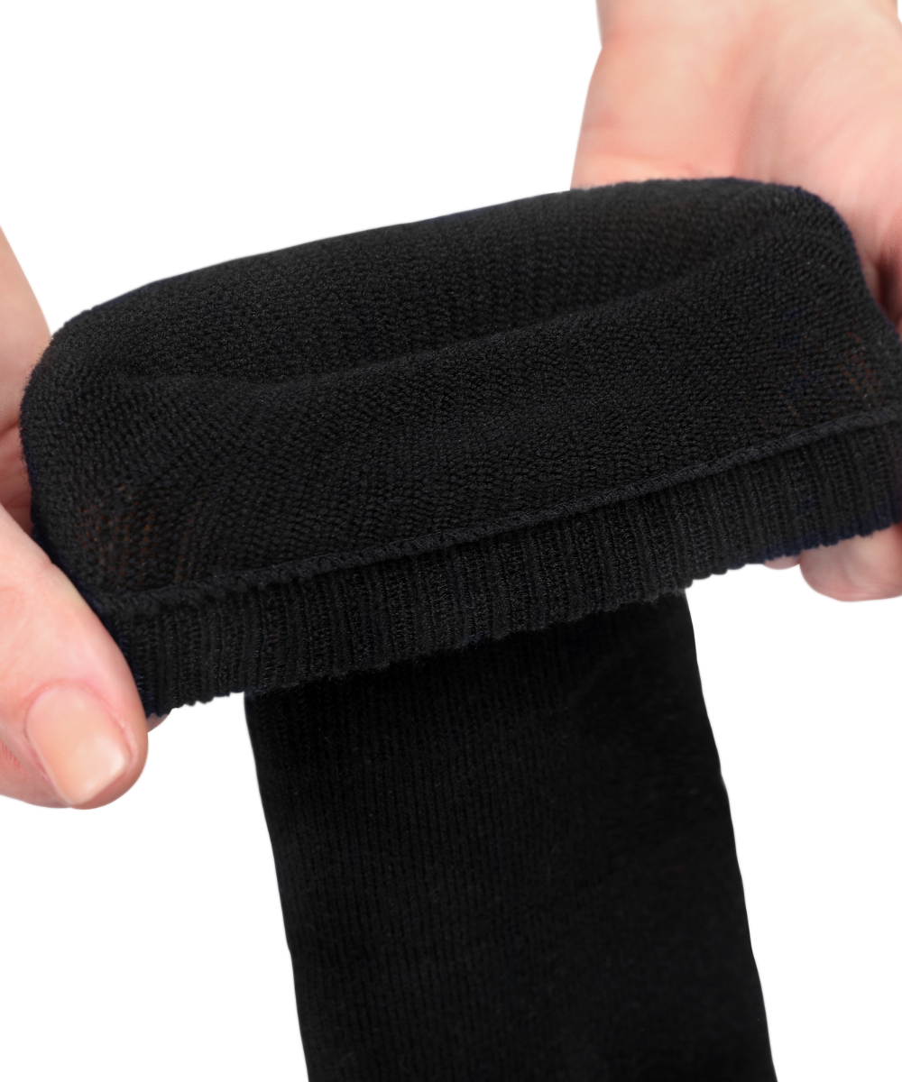 Knitido Essentials Relax wadenlange Komfort-Zehensocken, Farbe schwarz 