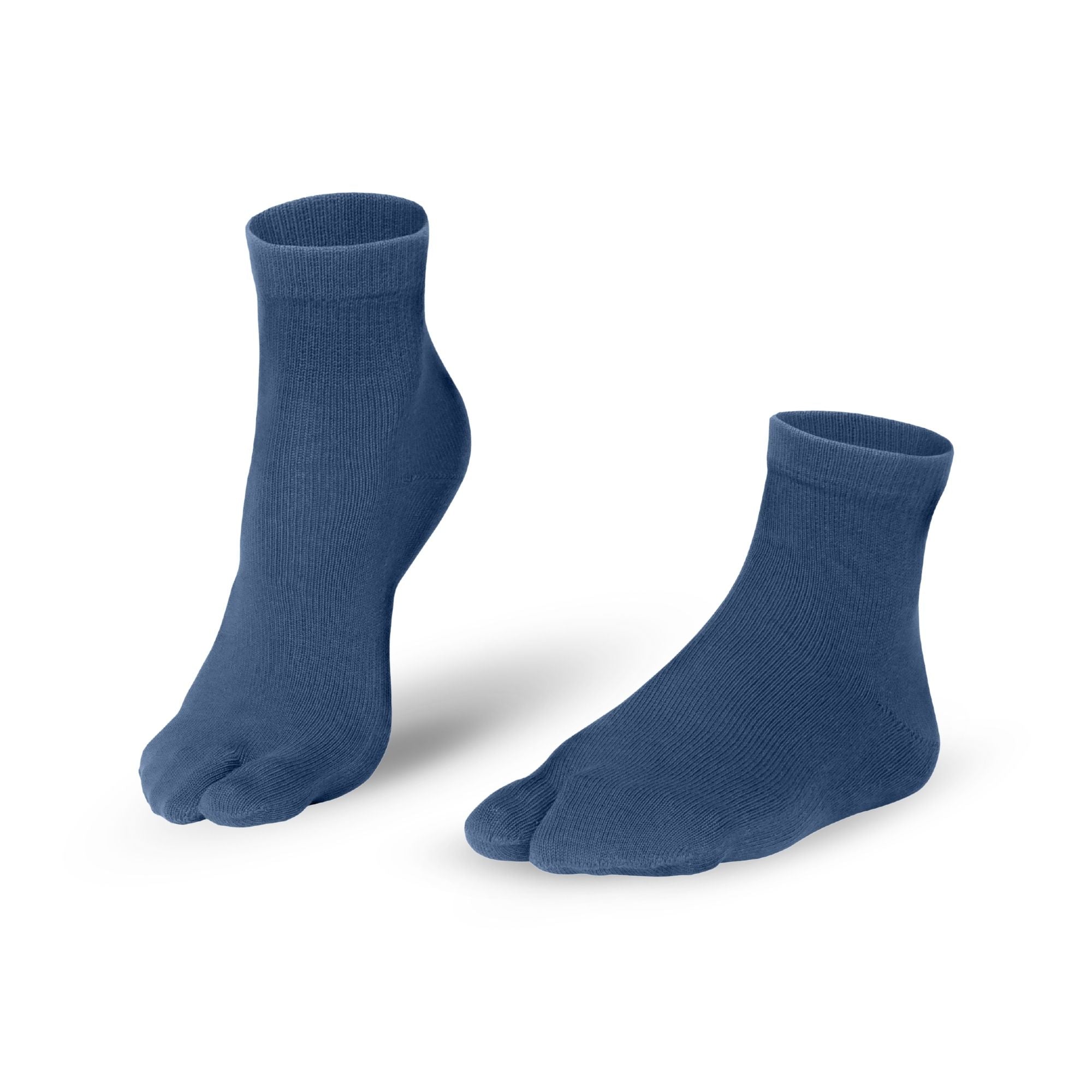 Knitido Calcetines cortos de algodón Traditionals Tabi en azul mate