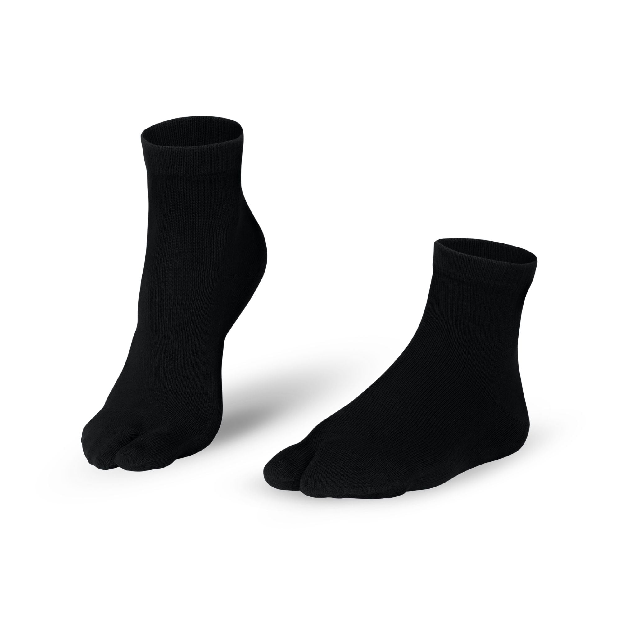 Knitido Traditionals Tabi Socken kurz aus Baumwolle in schwarz 