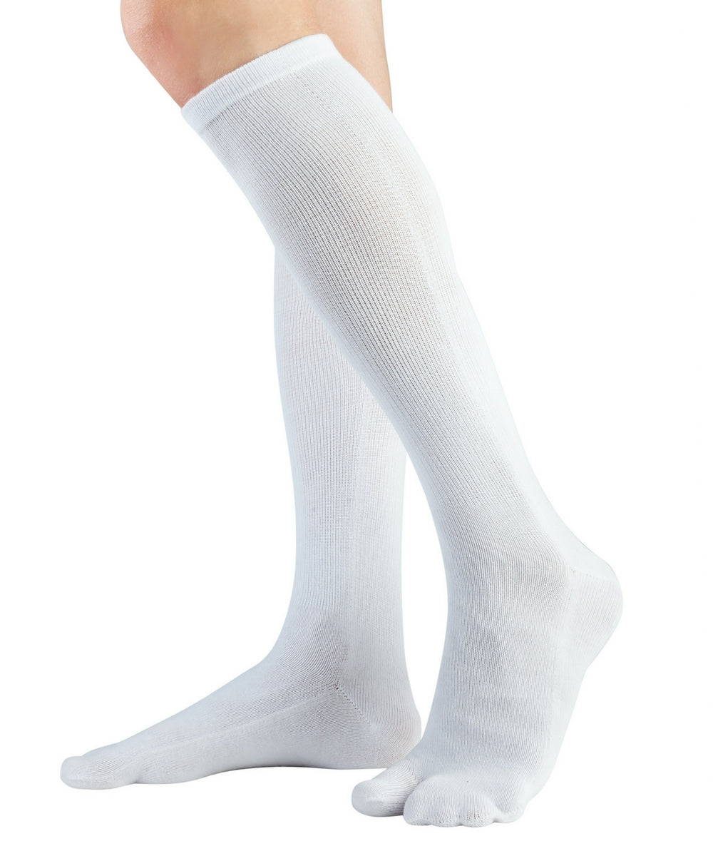 Knitido Traditionals Tabi knee socks - traditional Japanese toe socks in white 