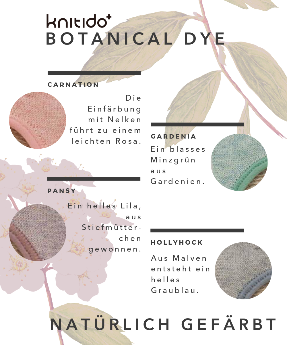Botanical Dye colors for Pilates and Yoga toe socks from Knitido Plus - vegetable dyed 