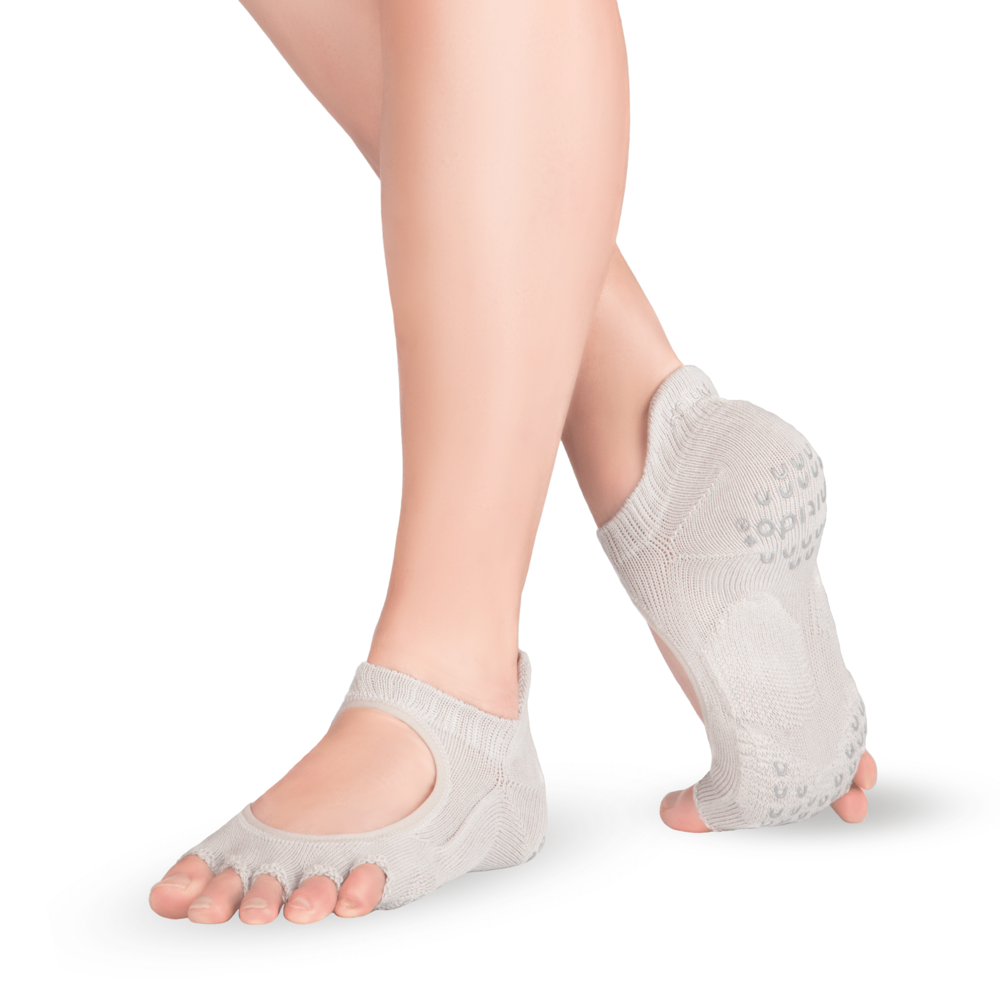 ABS calze con dita per Yoga e Pilates grigio