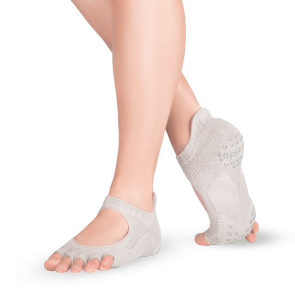 ABS chaussettes à orteils pour le yoga et le Pilates gris