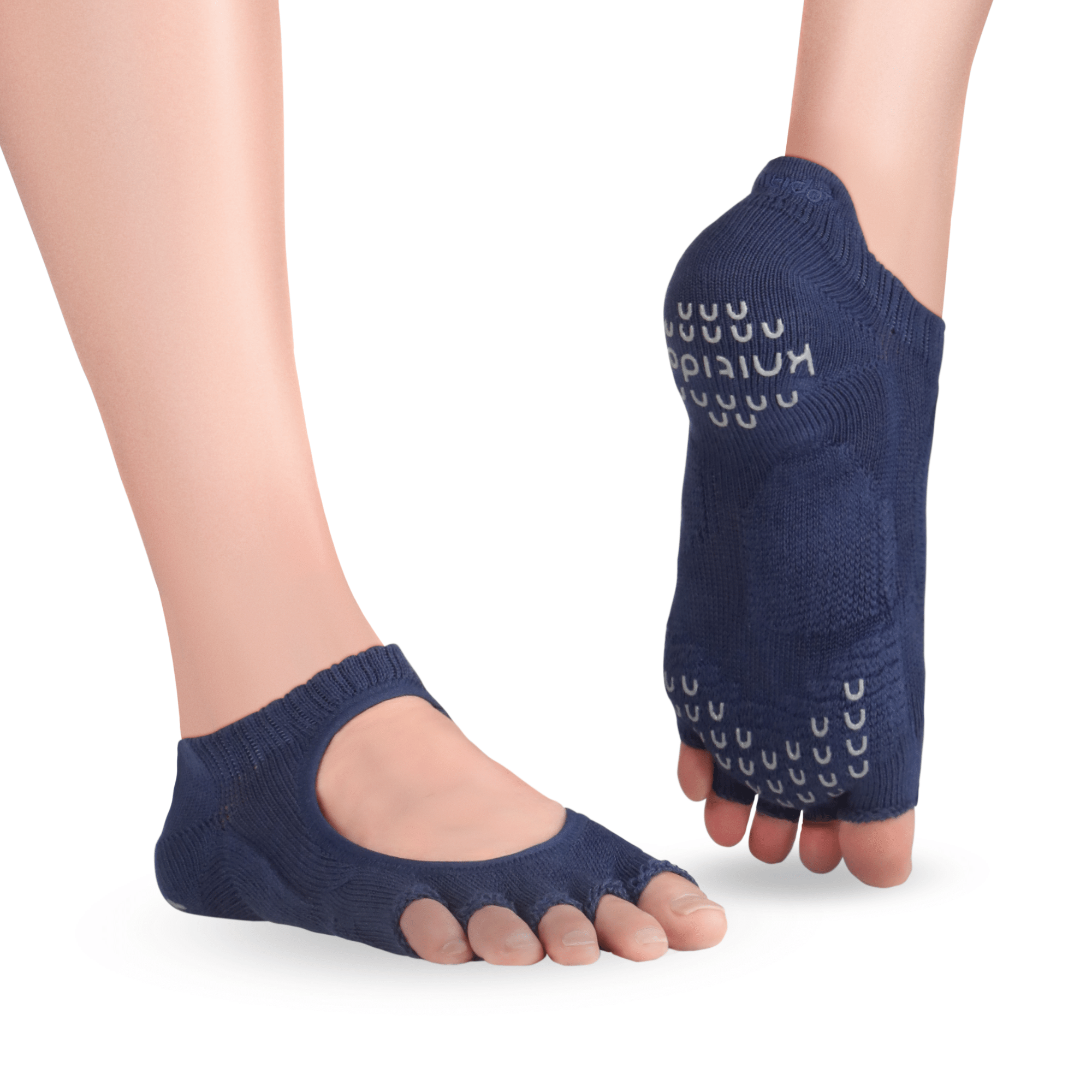 ABS calze con dita per Yoga e Pilates blu