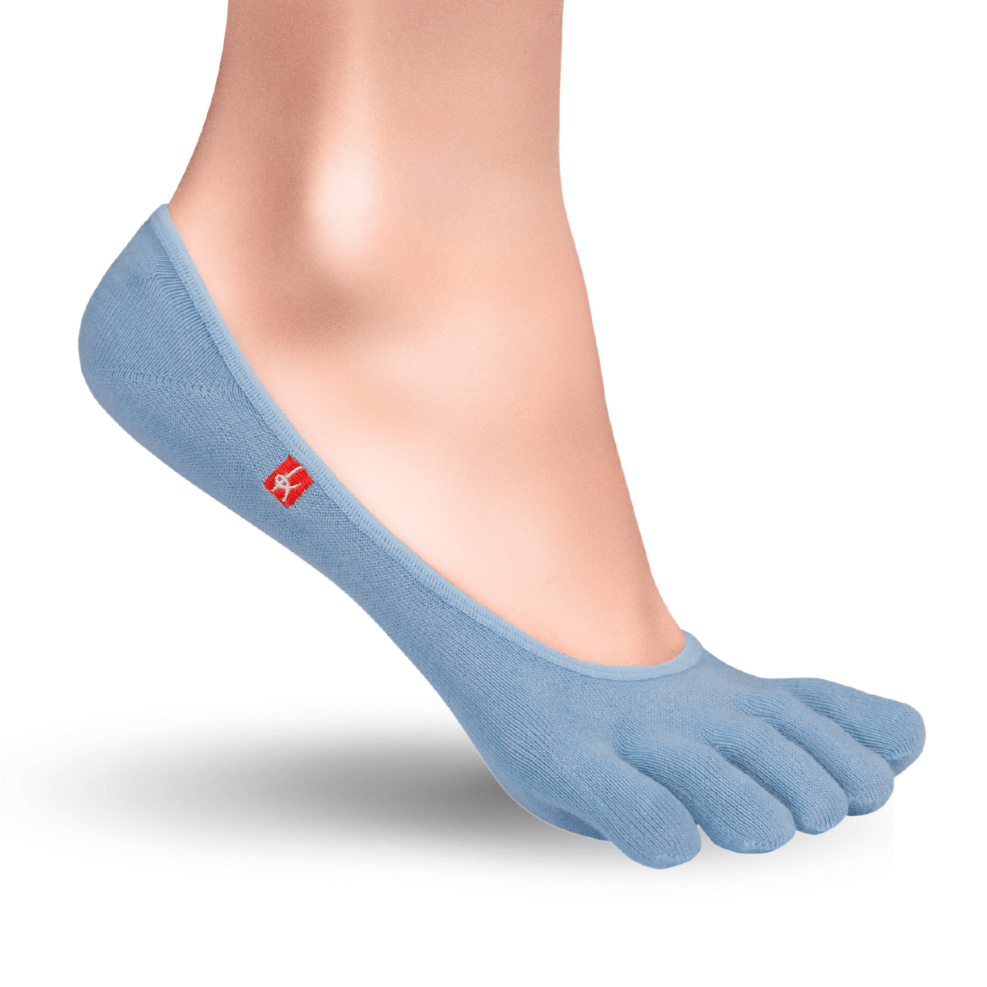 Knitido Zero Coolmax stivaletti a punta da donna calze con dita in blu chiaro