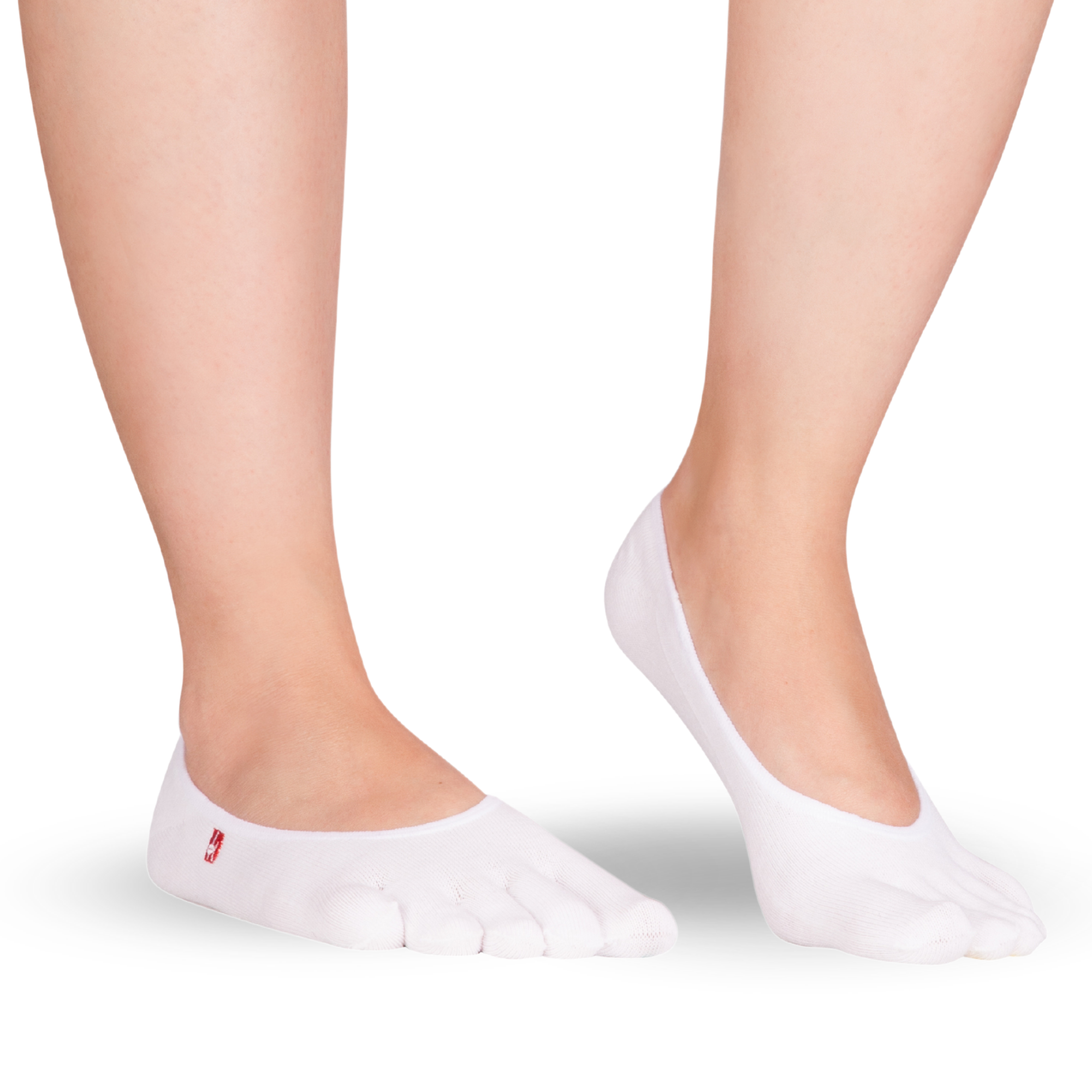 Knitido Zero Coolmax stivaletti a punta da donna calze con dita in bianco