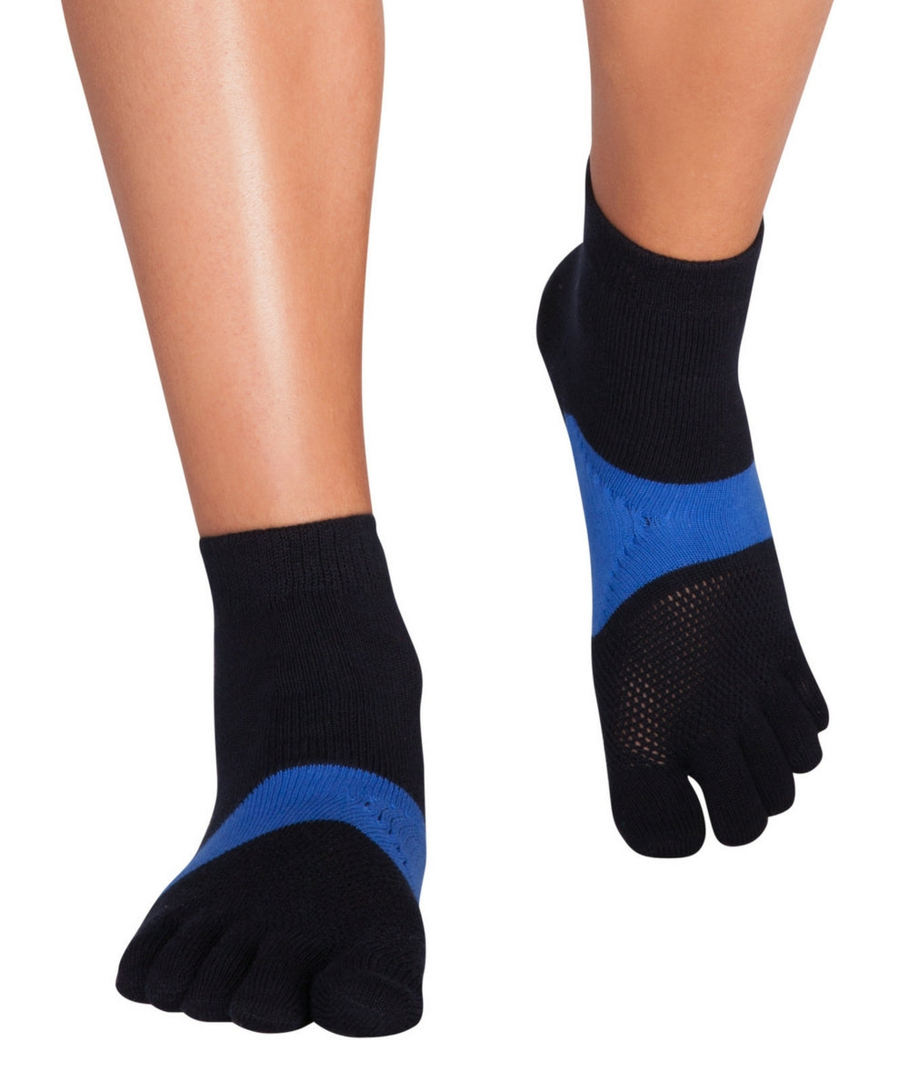 Knitido Calcetines de dedo maratón para deportes y carreras de larga distancia en azul marino / azul