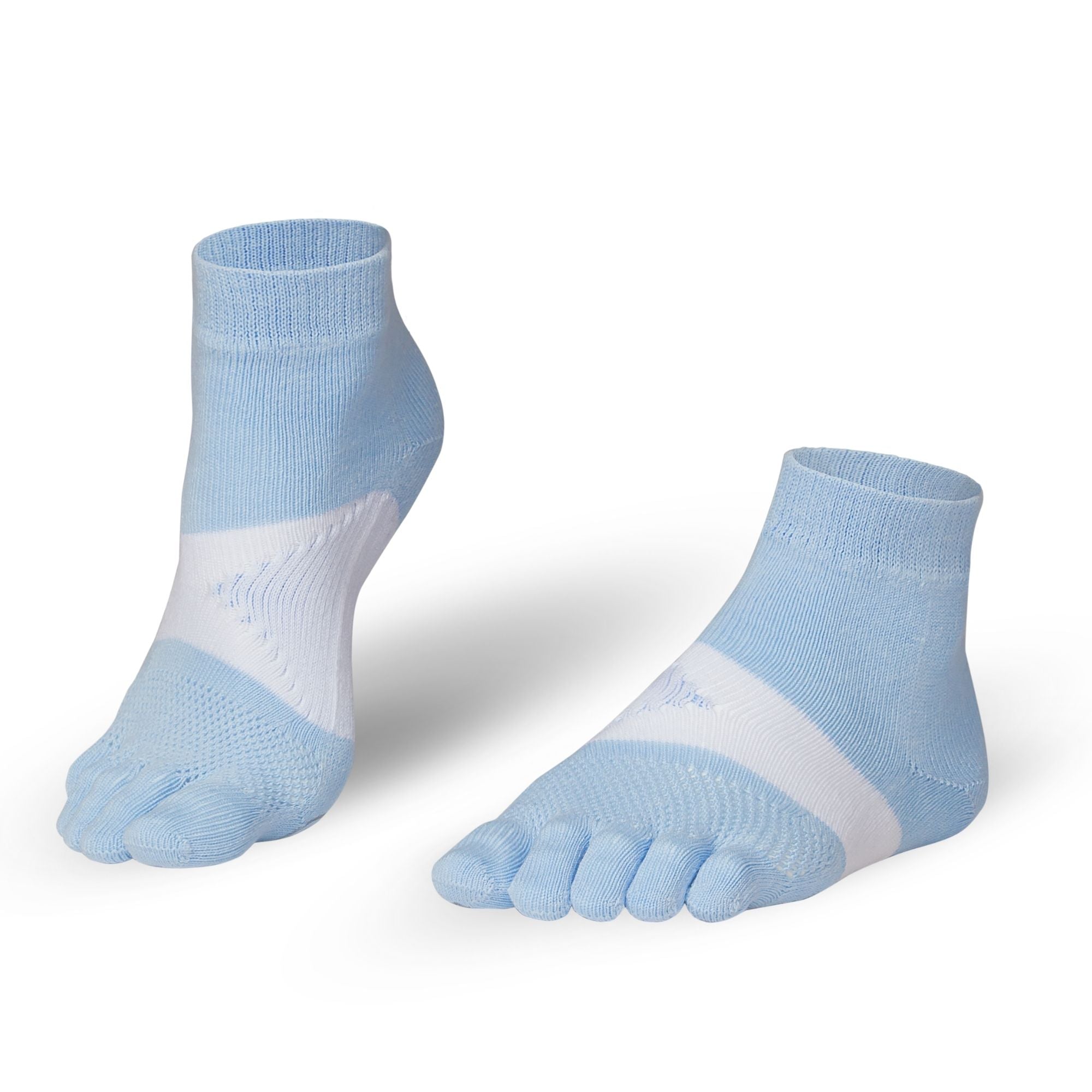 Knitido Marathon TS calze con dita in blu e bianco